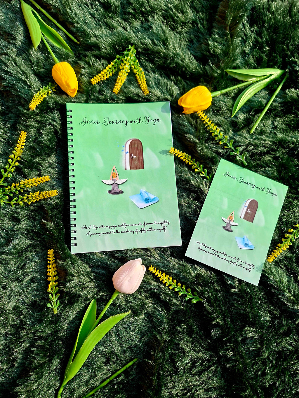 Inner Journey With Yoga- Spiral Notebook + Affirmation & Meditation Cards