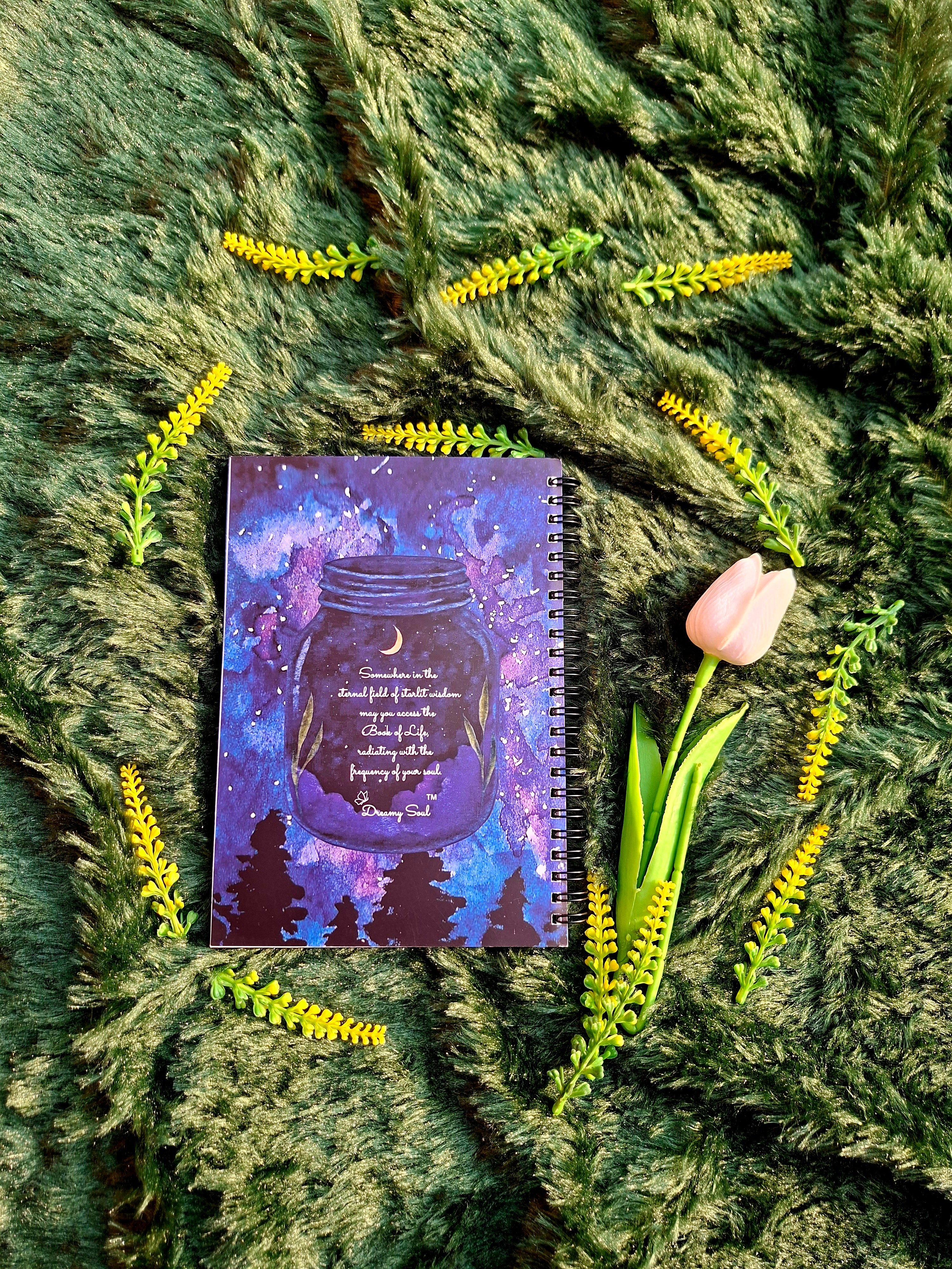 Midnight Library of soul’s blueprint - Spiral Notebook + Affirmation & Meditation Cards