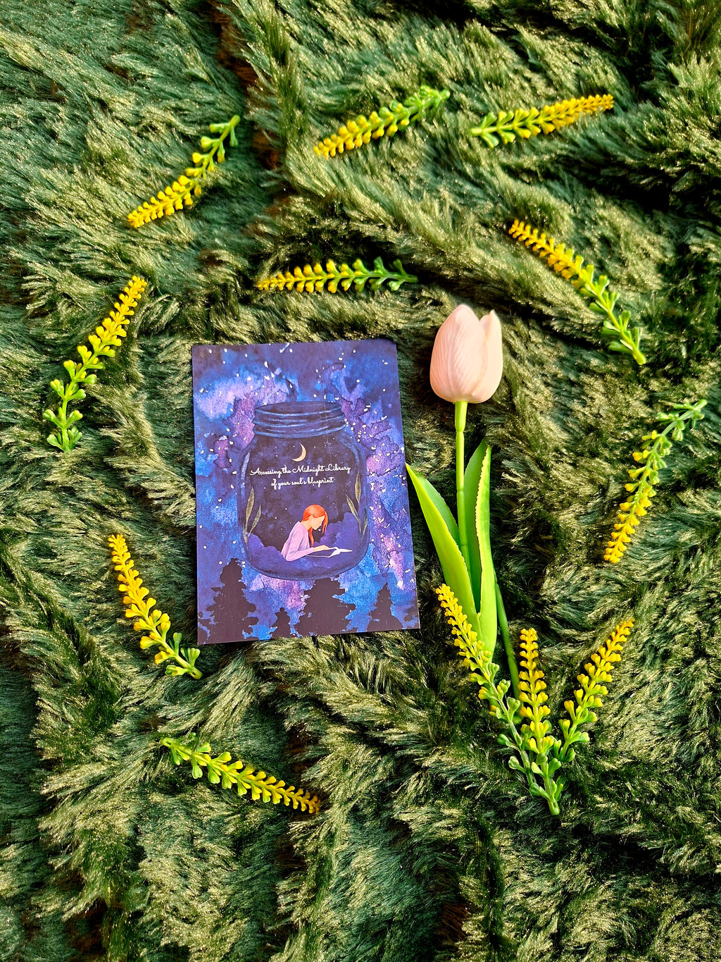 Midnight Library of soul’s blueprint - Spiral Notebook + Affirmation & Meditation Cards