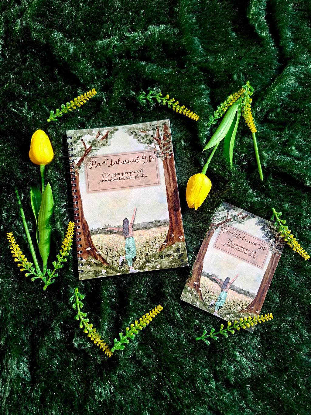 An Unhurried Life - Spiral Notebook + Affirmation & Meditation Cards