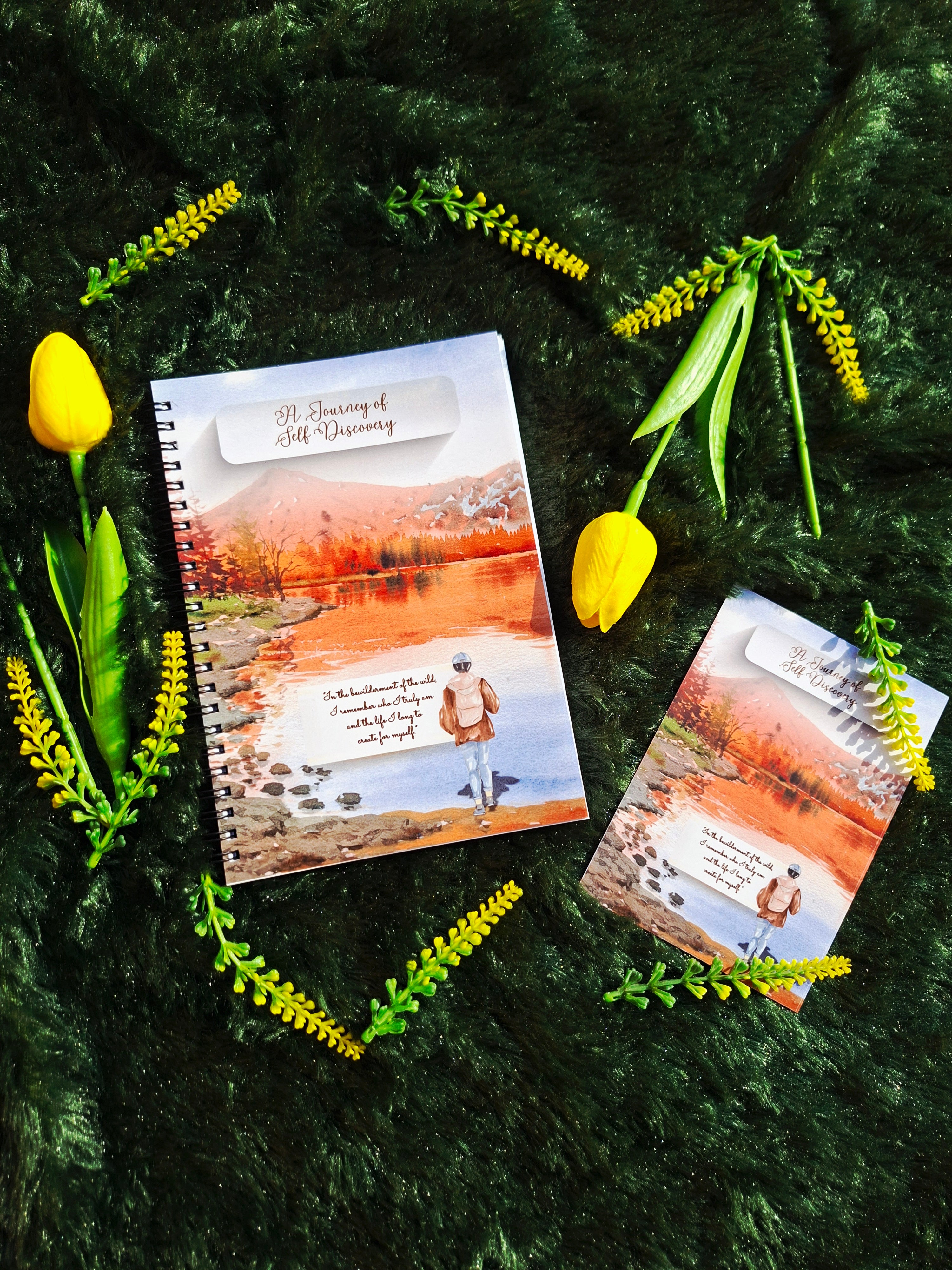 A Journey of Self Discovery - Spiral Notebook + Affirmation & Meditation Cards