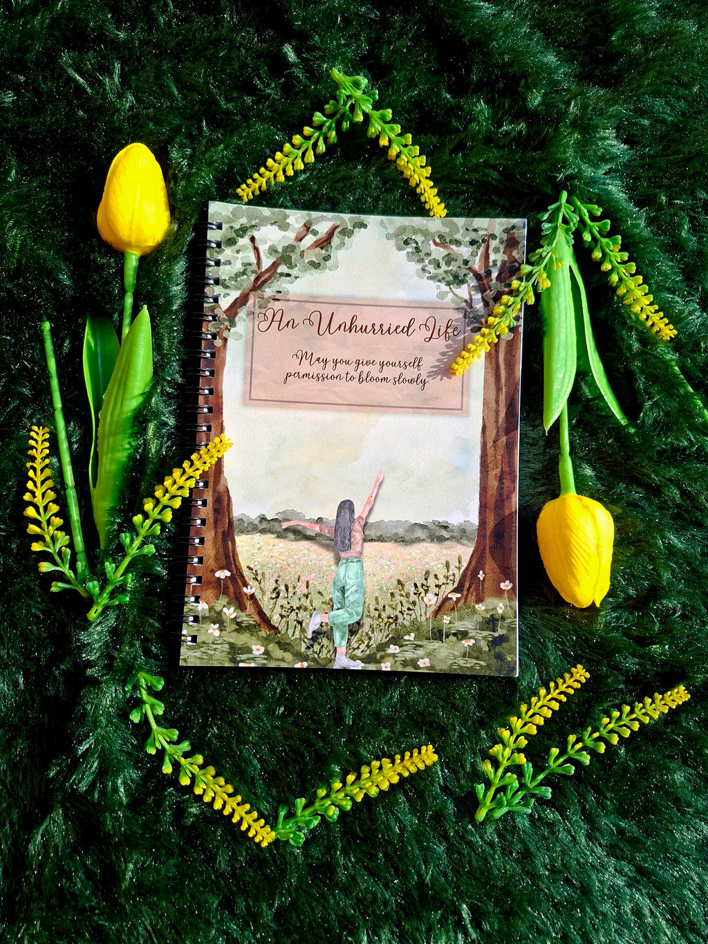 An Unhurried Life - Spiral Notebook + Affirmation & Meditation Cards