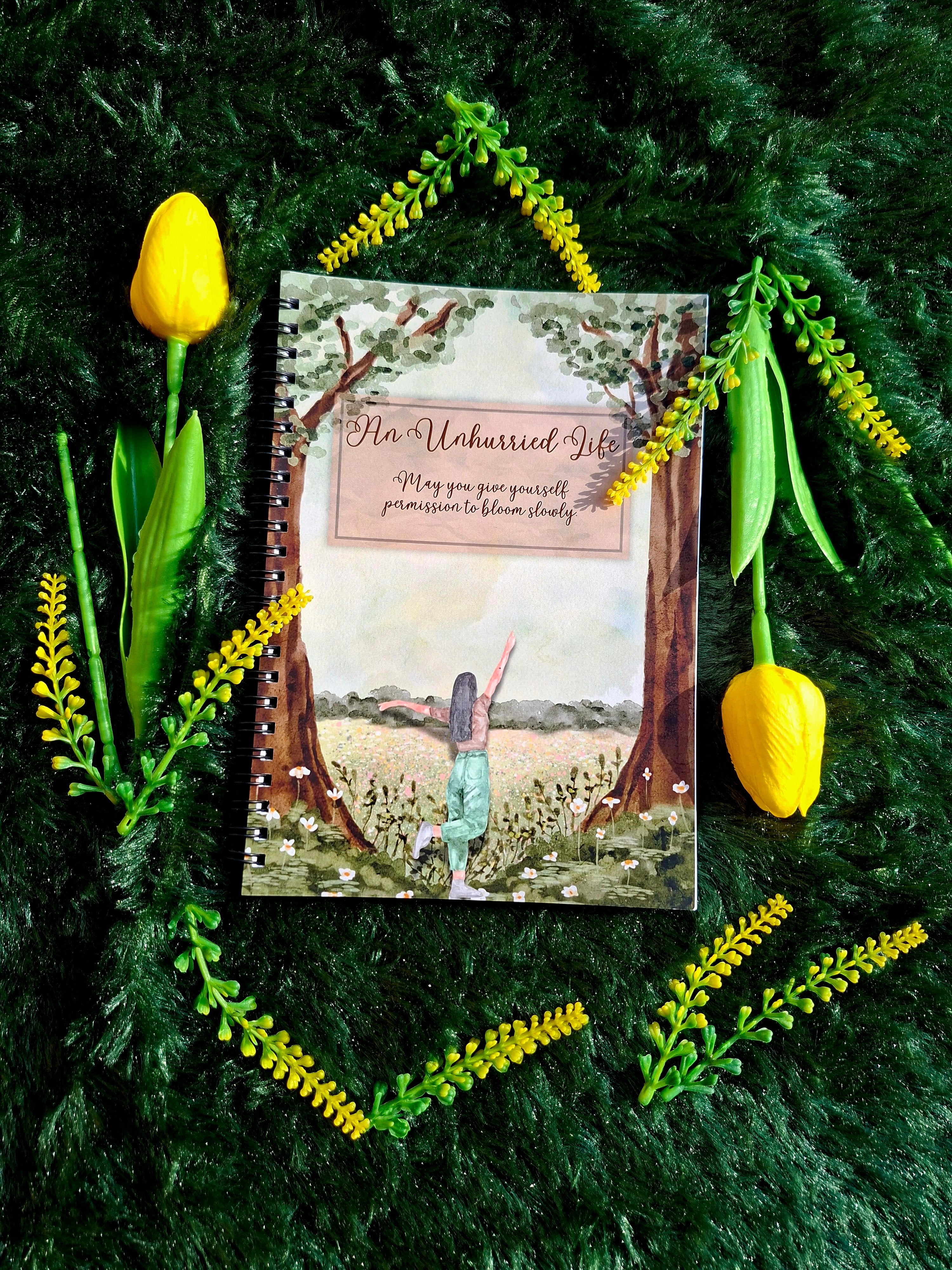 An Unhurried Life - Spiral Notebook + Affirmation & Meditation Cards
