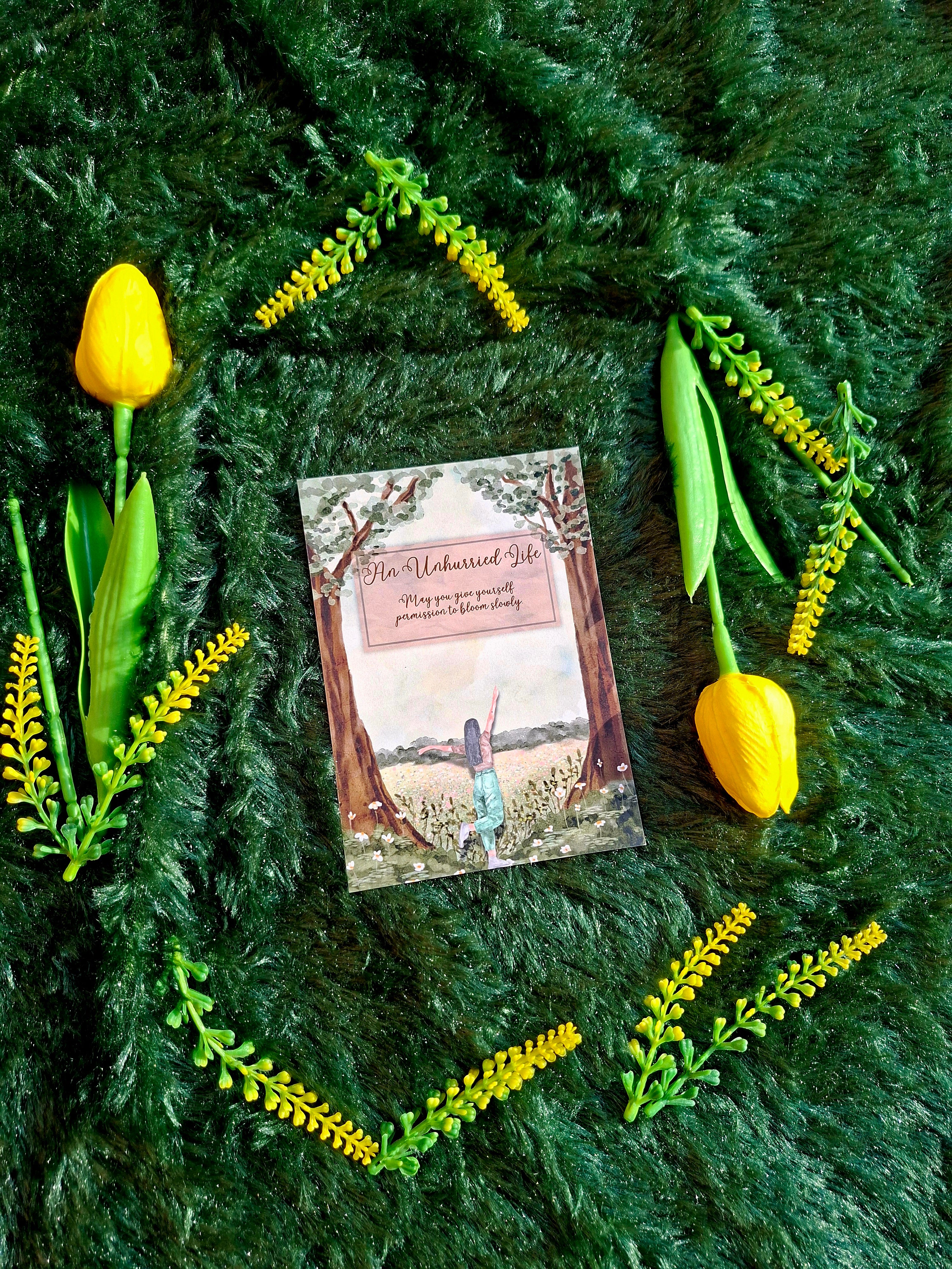 An Unhurried Life - Spiral Notebook + Affirmation & Meditation Cards
