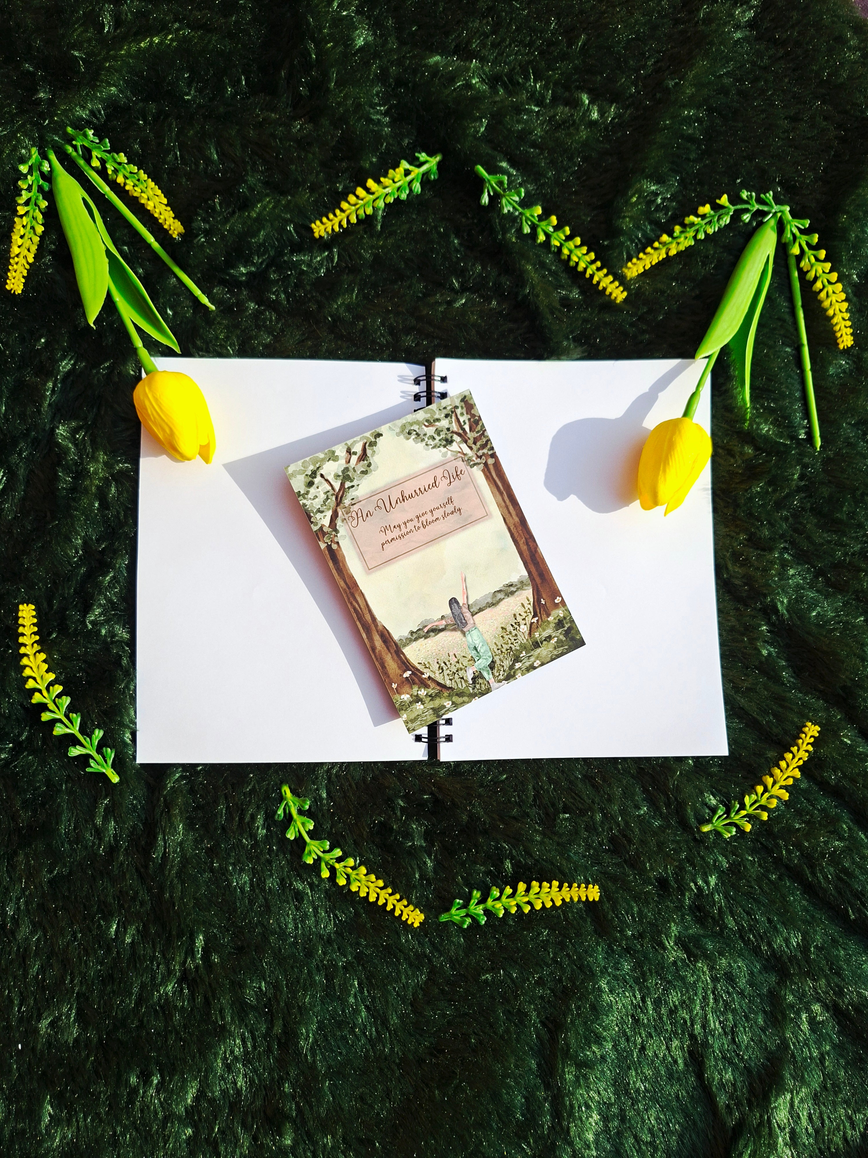 An Unhurried Life - Spiral Notebook + Affirmation & Meditation Cards