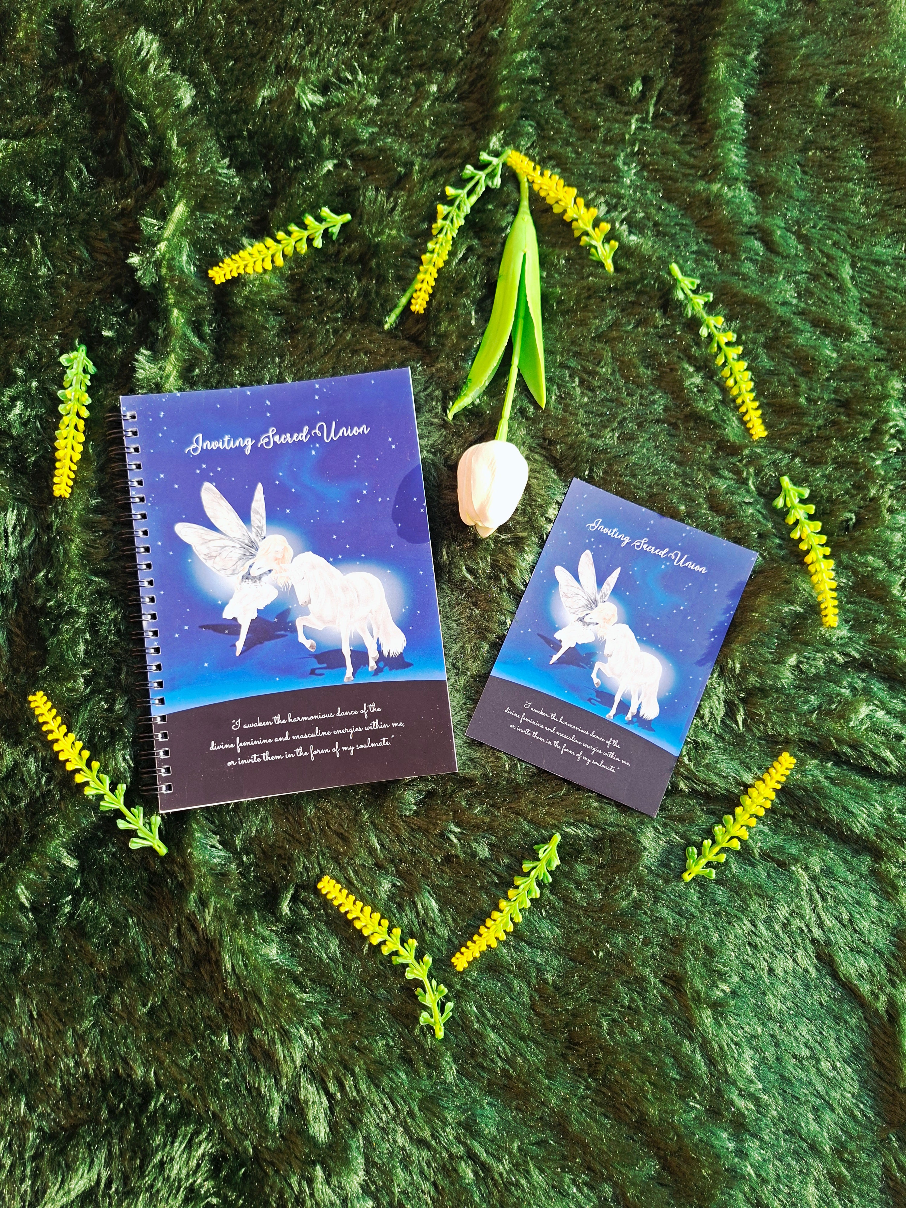 Inviting Sacred Union- Spiral Notebook + Affirmation & Meditation Cards