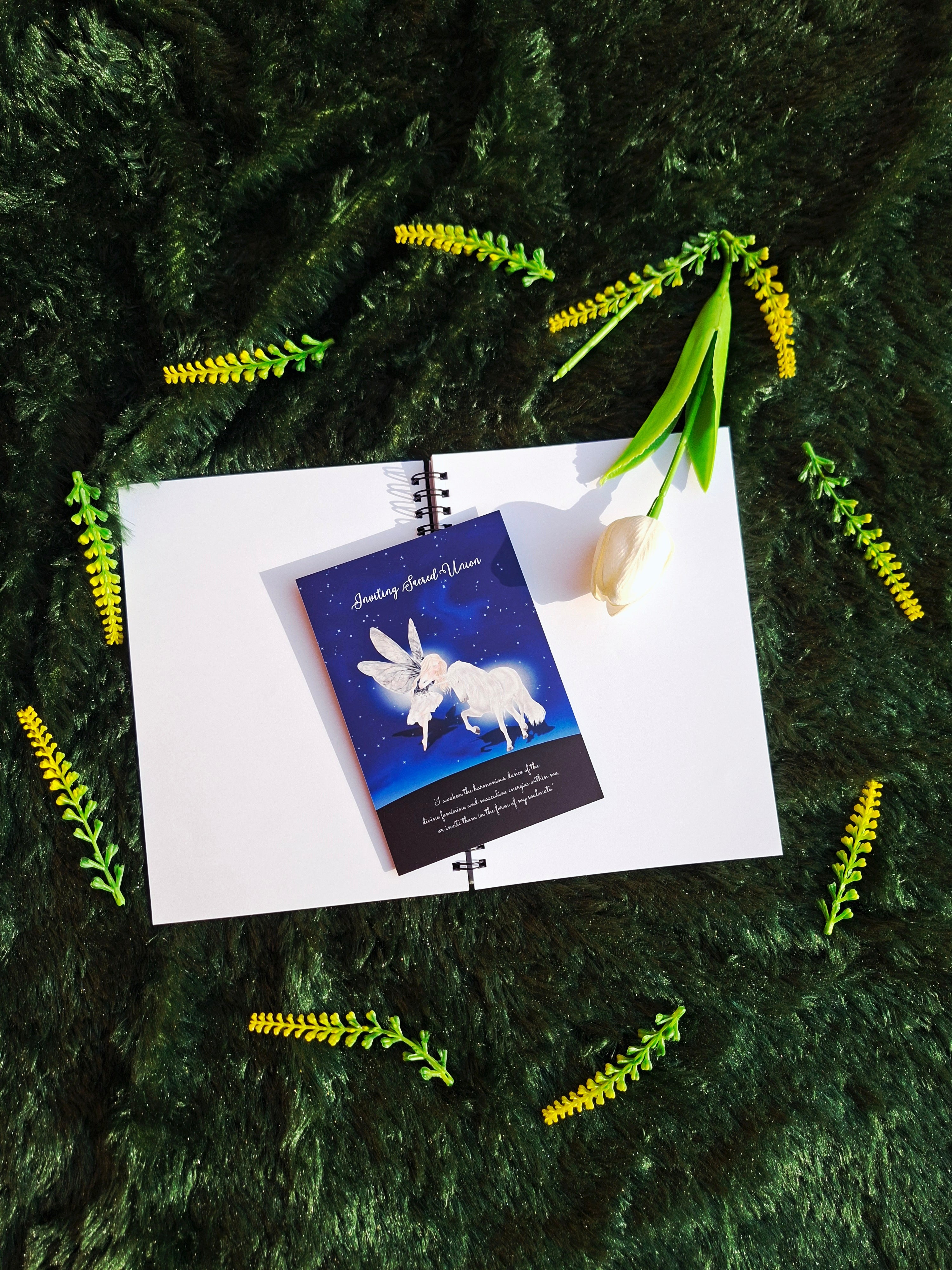 Inviting Sacred Union- Spiral Notebook + Affirmation & Meditation Cards