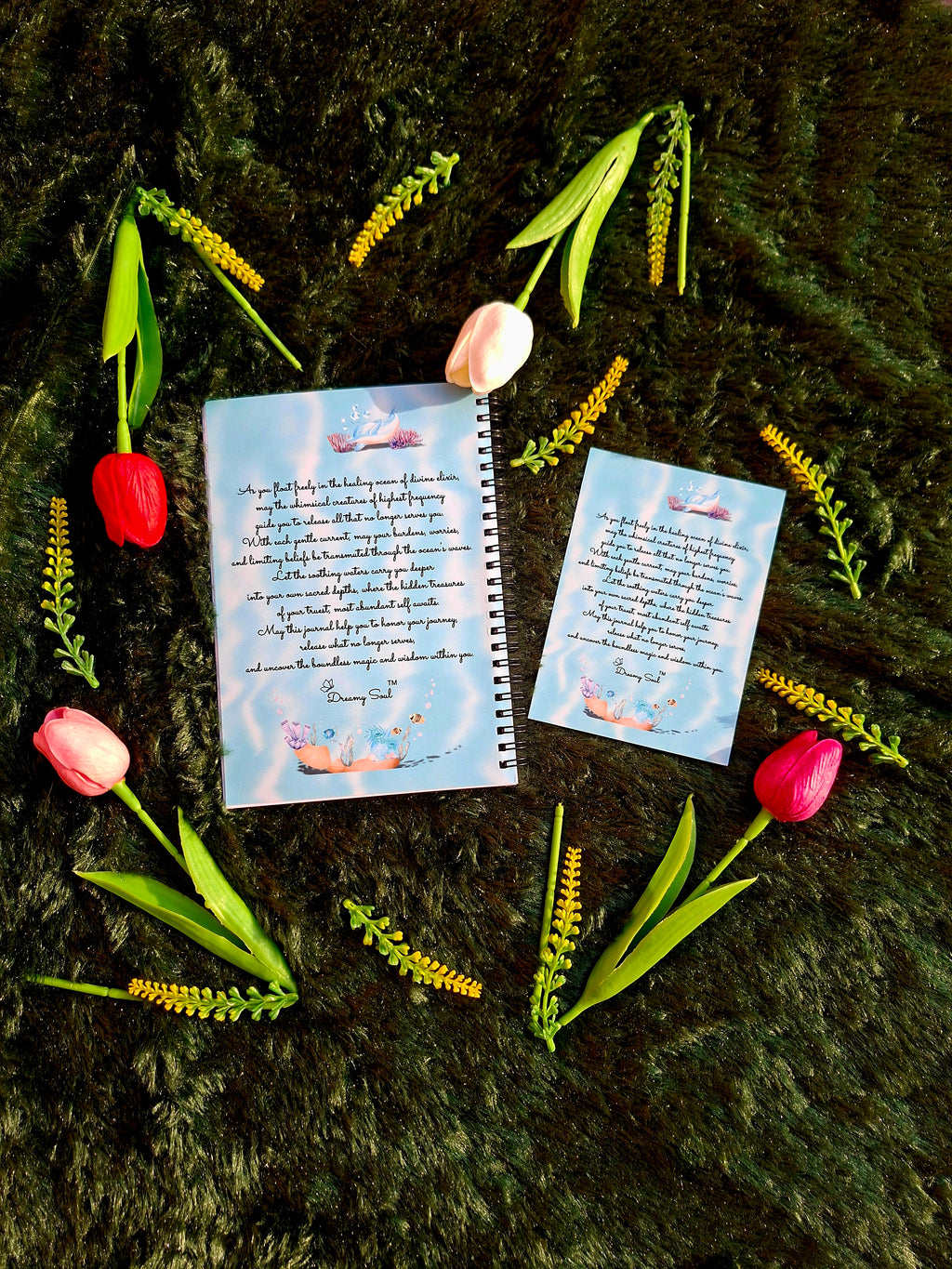 Gentle Spiritual Immersion- Spiral Notebook + Affirmation & Meditation Cards Card