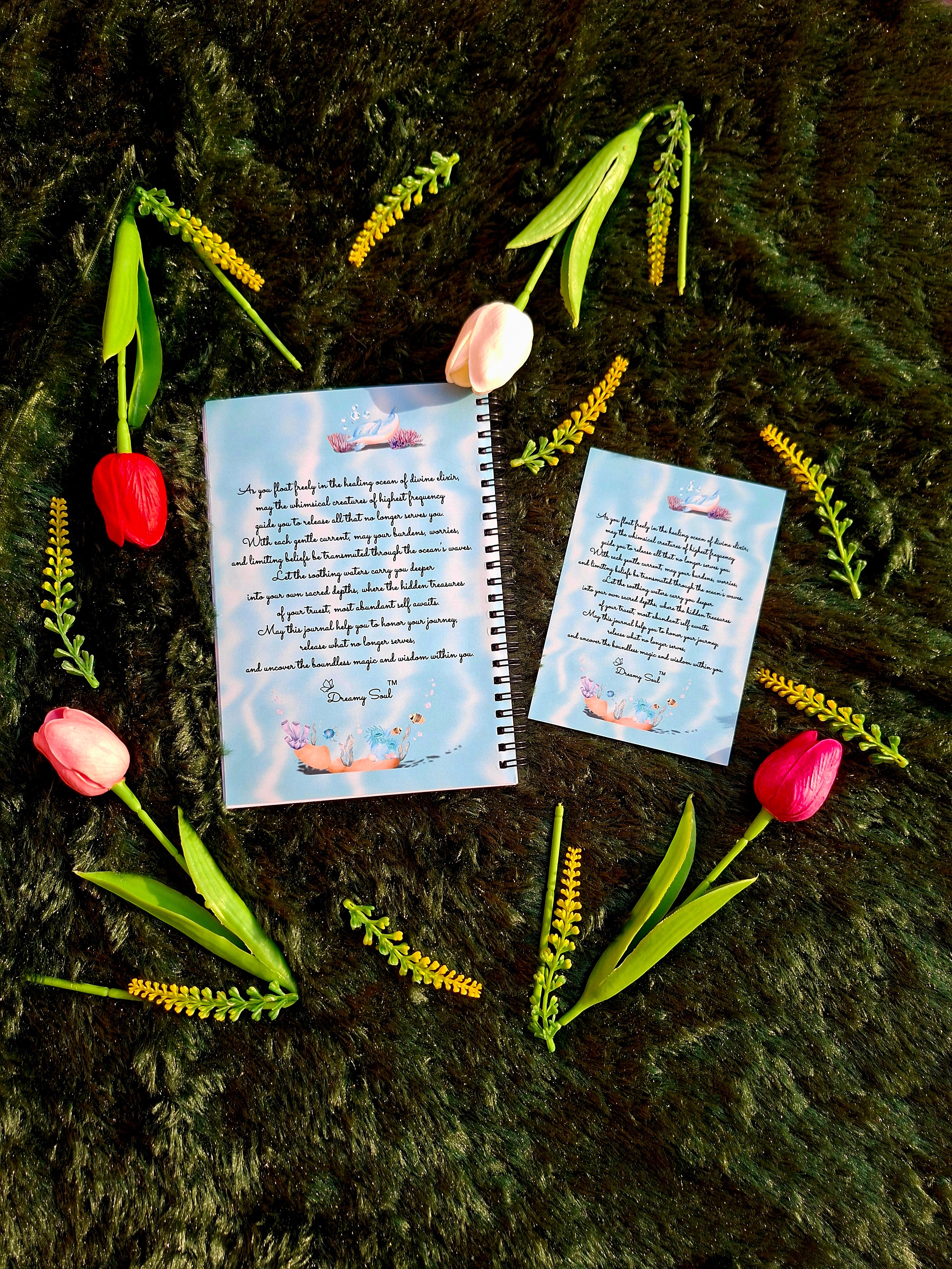 Gentle Spiritual Immersion- Spiral Notebook + Affirmation & Meditation Cards Card