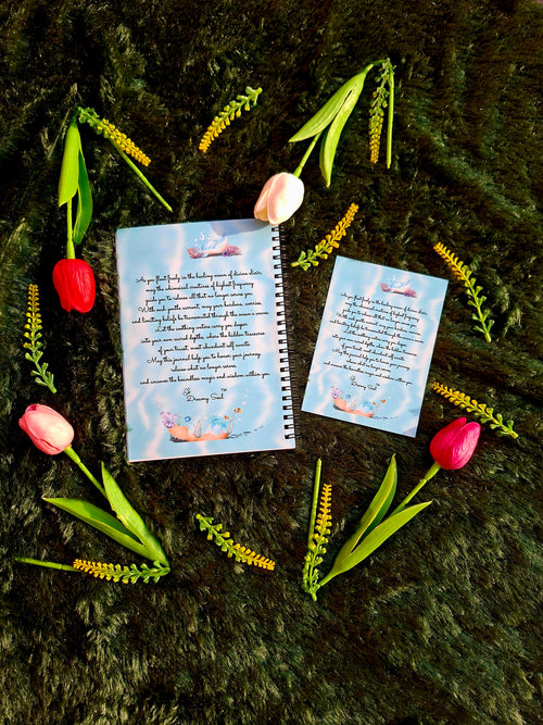 Gentle Spiritual Immersion- Spiral Notebook + Affirmation & Meditation Cards Card