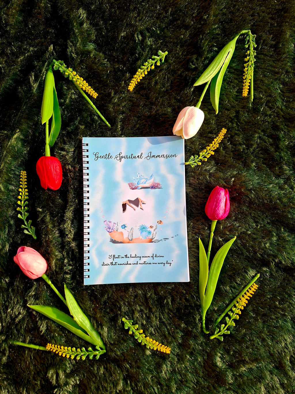 Gentle Spiritual Immersion- Spiral Notebook + Affirmation & Meditation Cards Card
