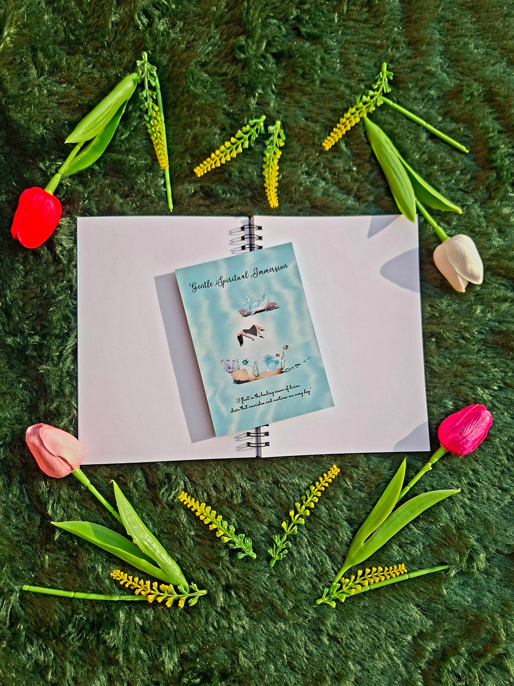 Gentle Spiritual Immersion- Spiral Notebook + Affirmation & Meditation Cards Card