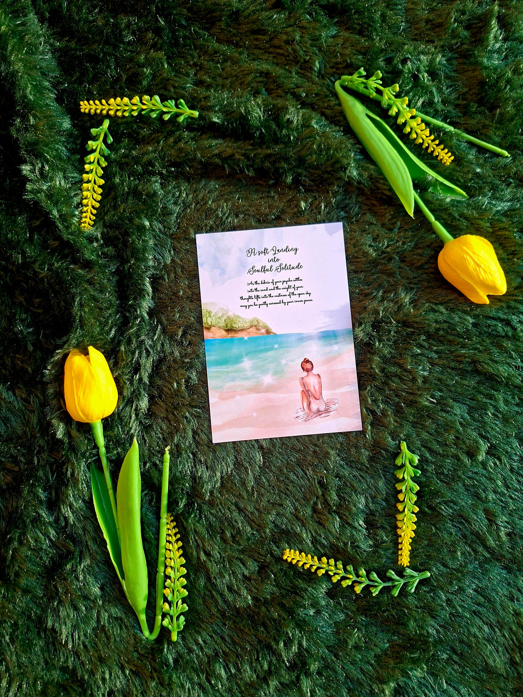 A soft Landing into Soulful Solitude - Spiral Notebook + Affirmation & Meditation Cards