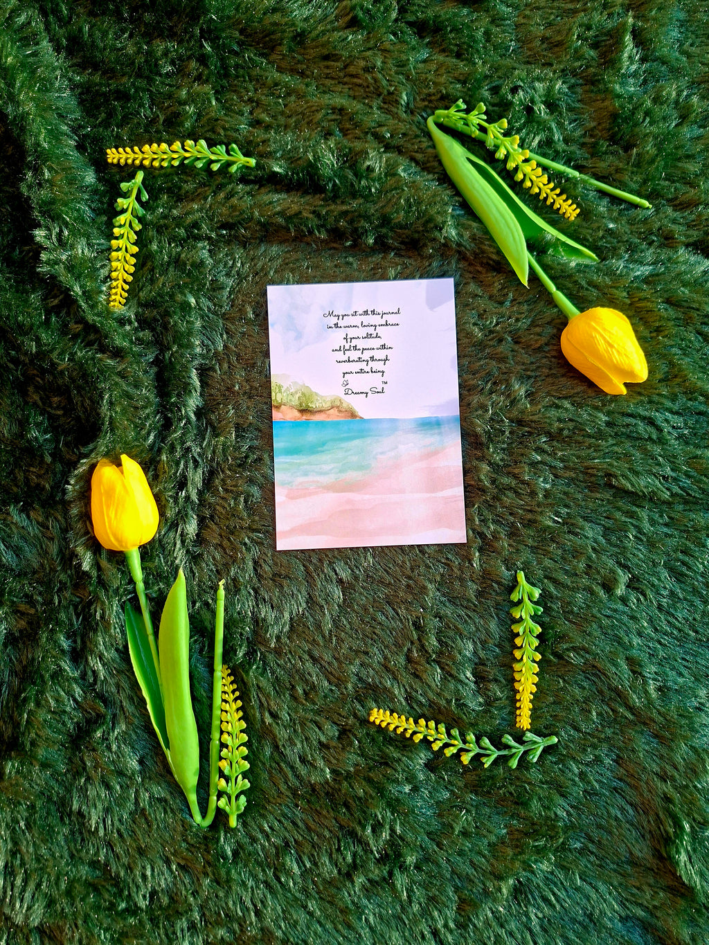 A soft Landing into Soulful Solitude - Spiral Notebook + Affirmation & Meditation Cards