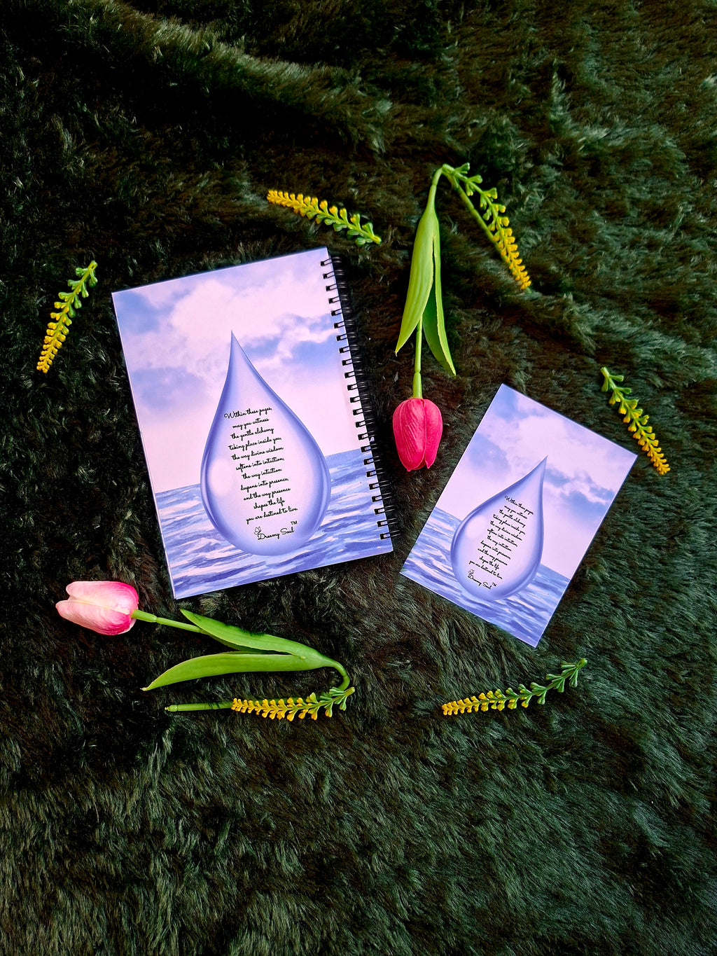 Sacred passage between heaven and earth - Spiral Notebook + Affirmation & Meditation Cards