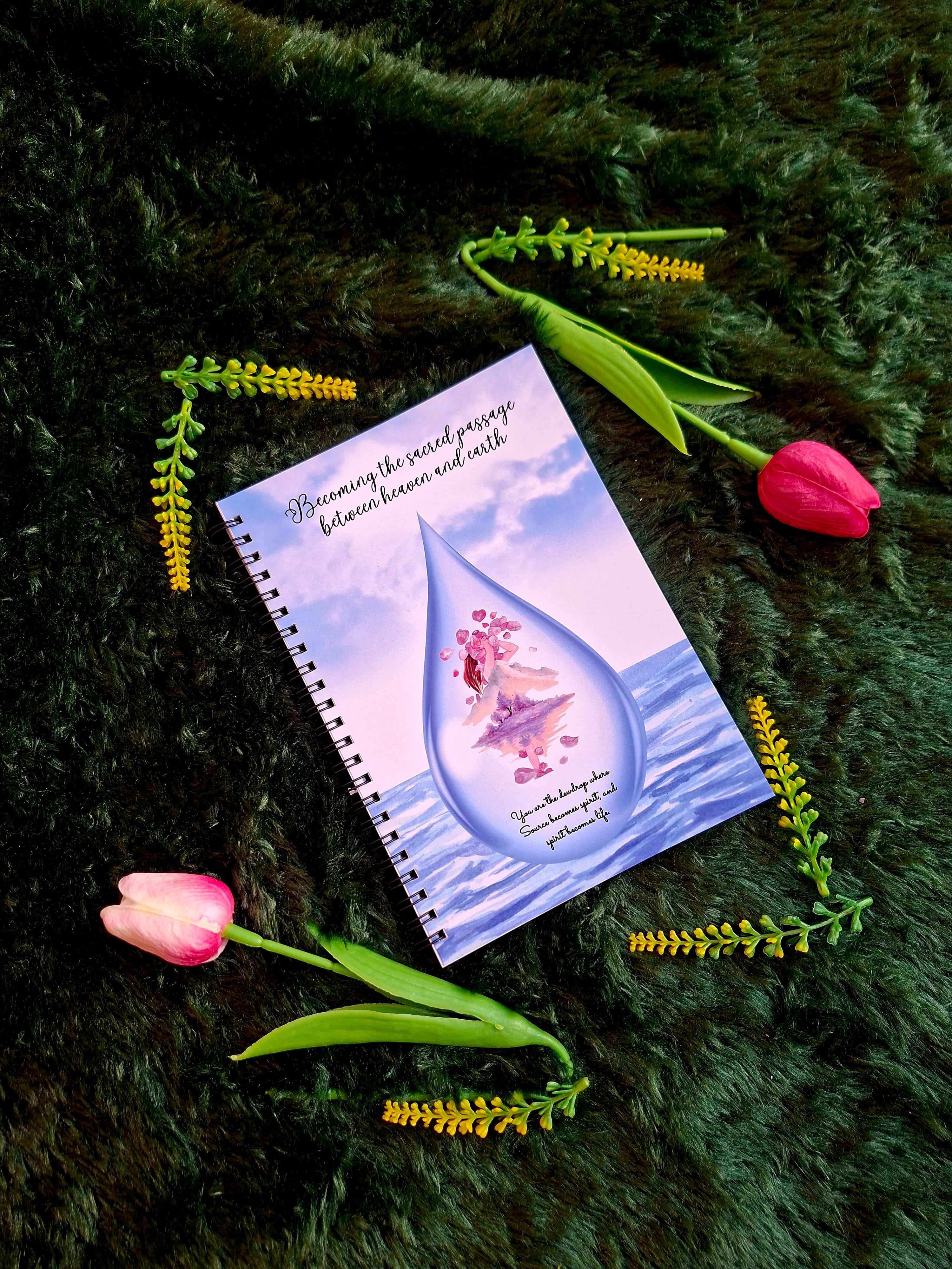 Sacred passage between heaven and earth - Spiral Notebook + Affirmation & Meditation Cards