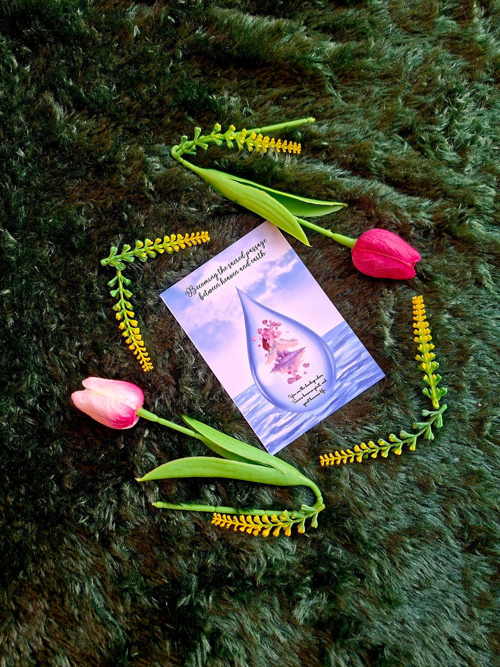 Sacred passage between heaven and earth - Spiral Notebook + Affirmation & Meditation Cards