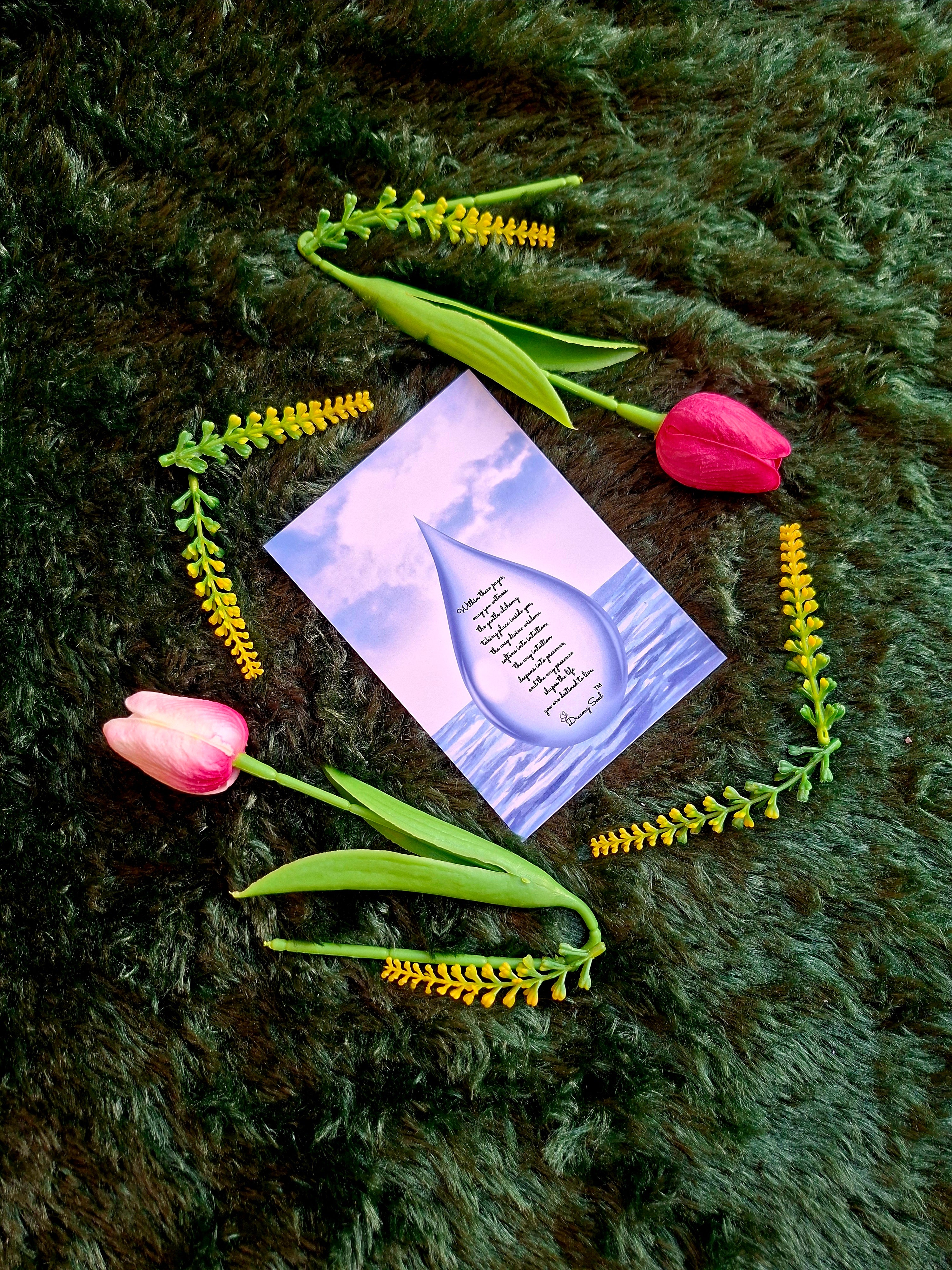 Sacred passage between heaven and earth - Spiral Notebook + Affirmation & Meditation Cards