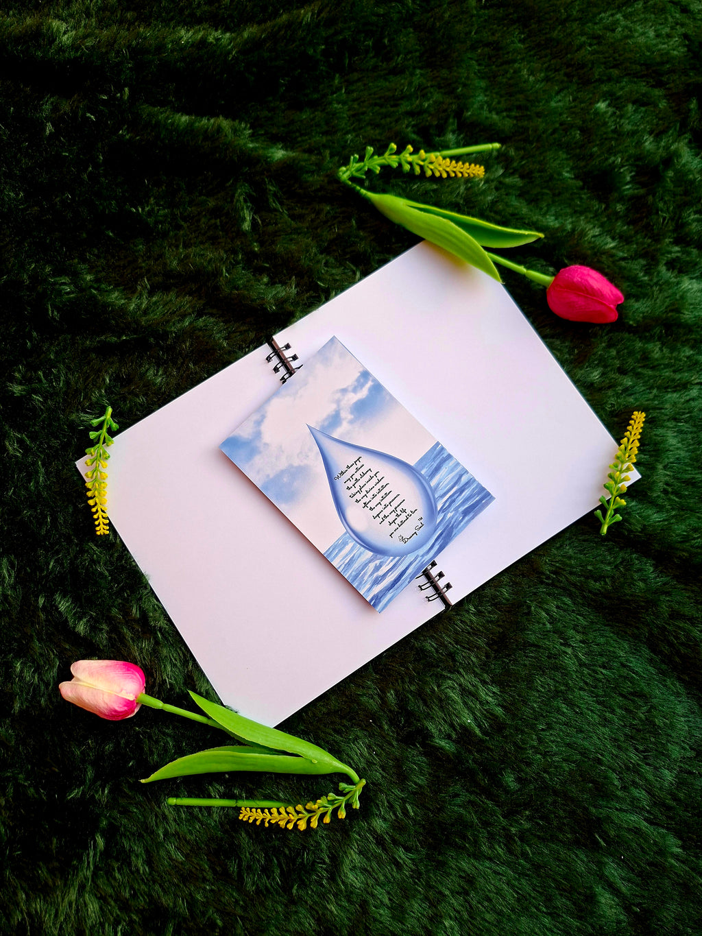 Sacred passage between heaven and earth - Spiral Notebook + Affirmation & Meditation Cards