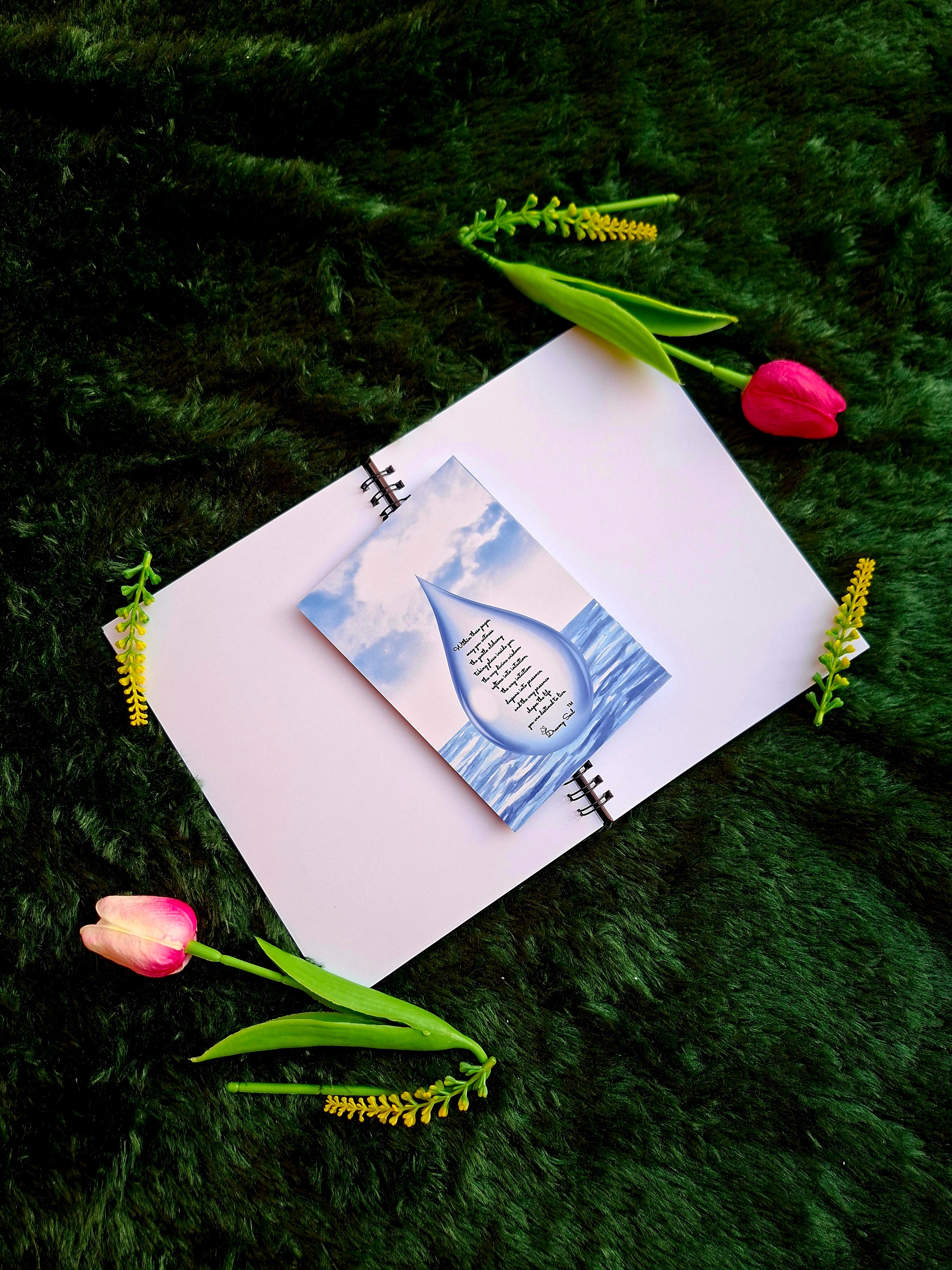 Sacred passage between heaven and earth - Spiral Notebook + Affirmation & Meditation Cards
