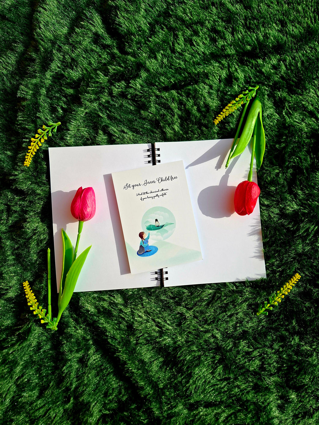 Set you Inner Child free - Spiral Notebook + Affirmation & Meditation Cards