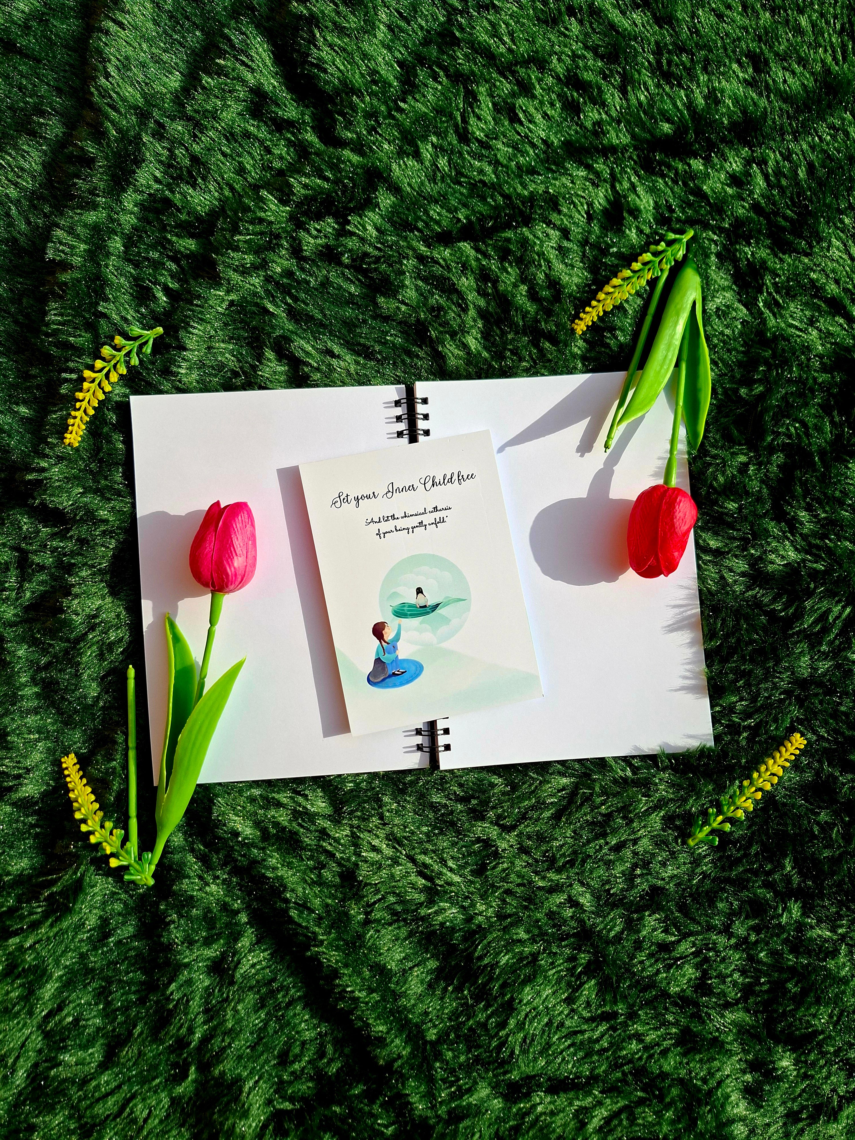 Set you Inner Child free - Spiral Notebook + Affirmation & Meditation Cards