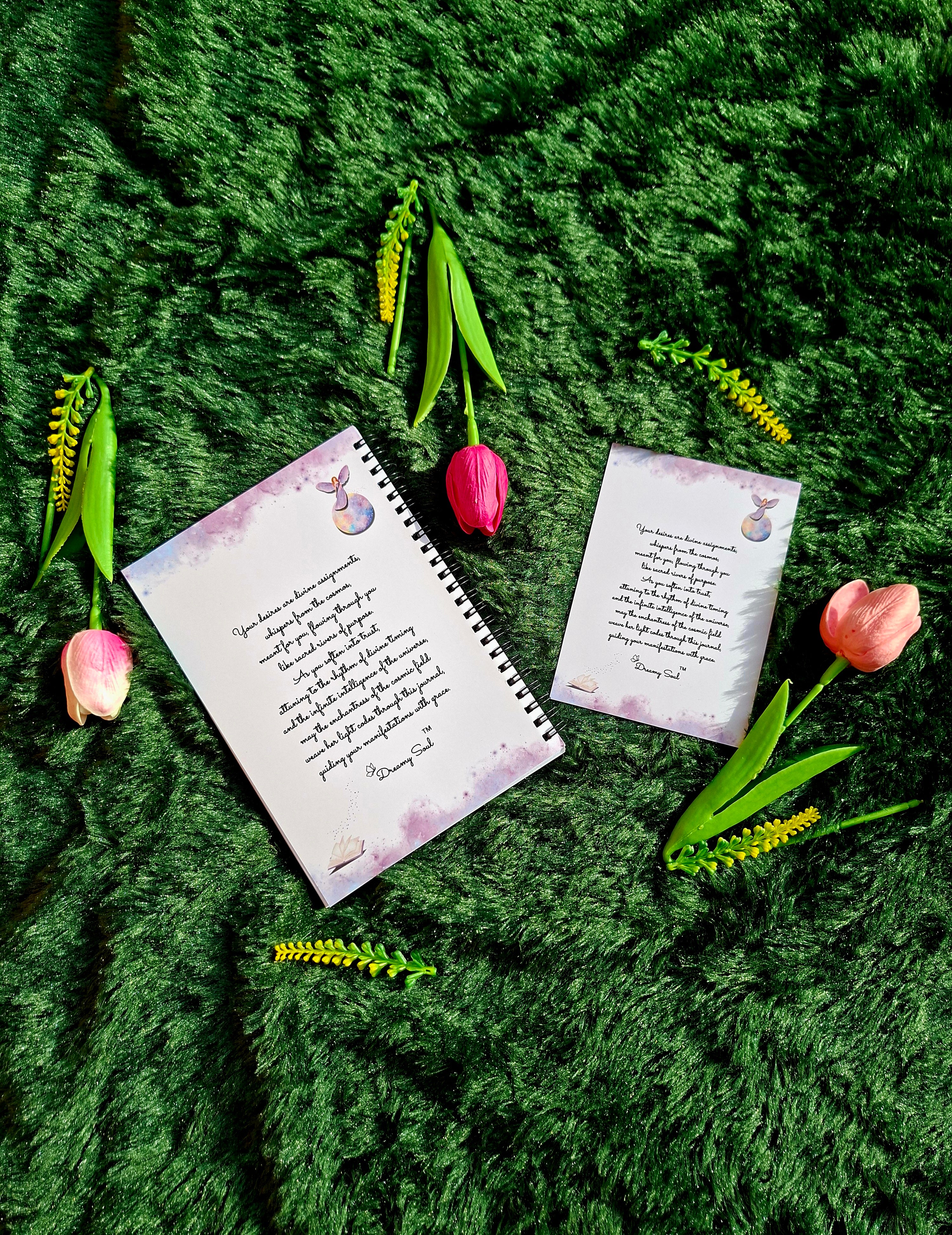 Manifesting My Dream Life- Spiral Notebook + Affirmation & Meditation Cards