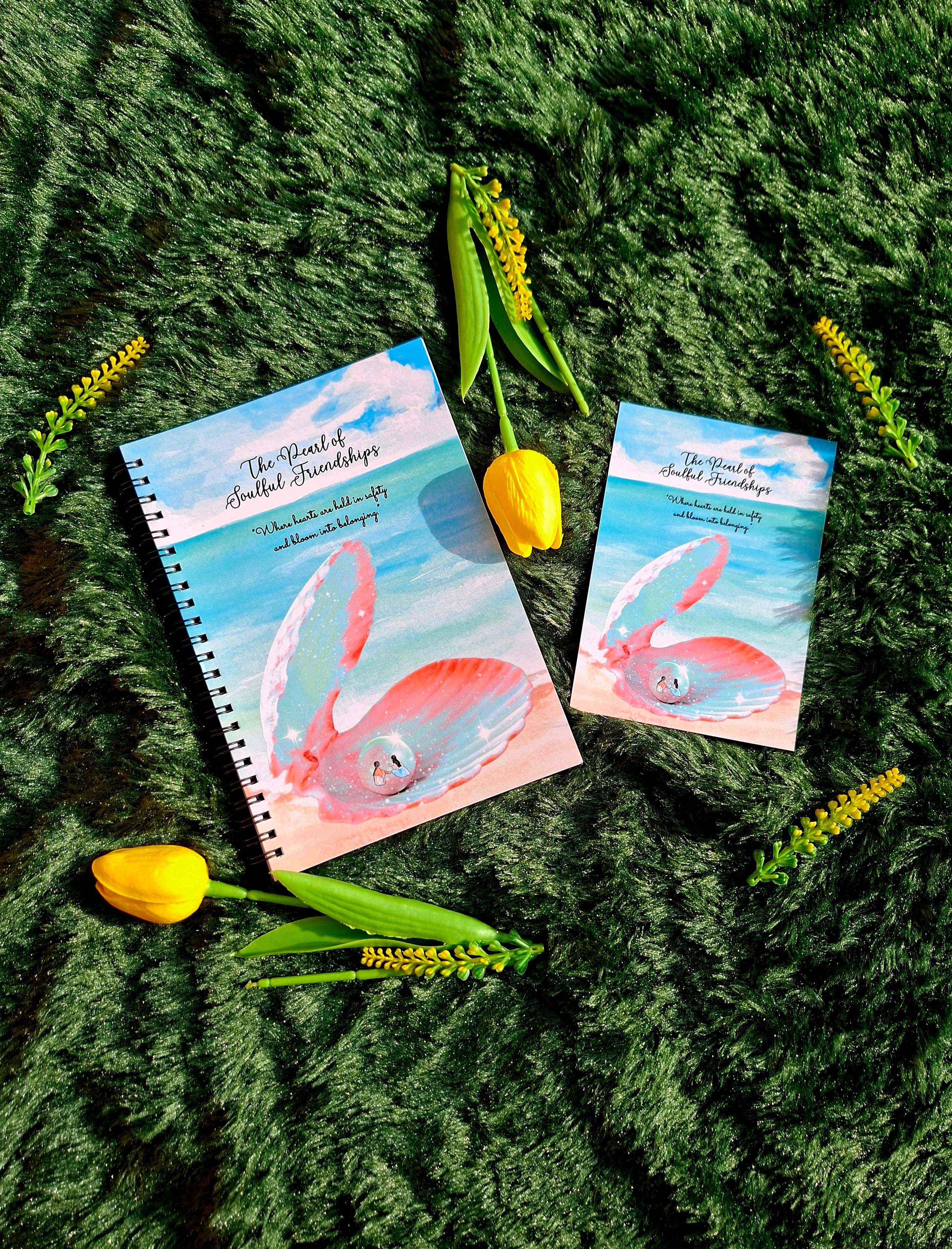 The Pearl of Soulful Friendships - Spiral Notebook + Affirmation & Meditation Cards