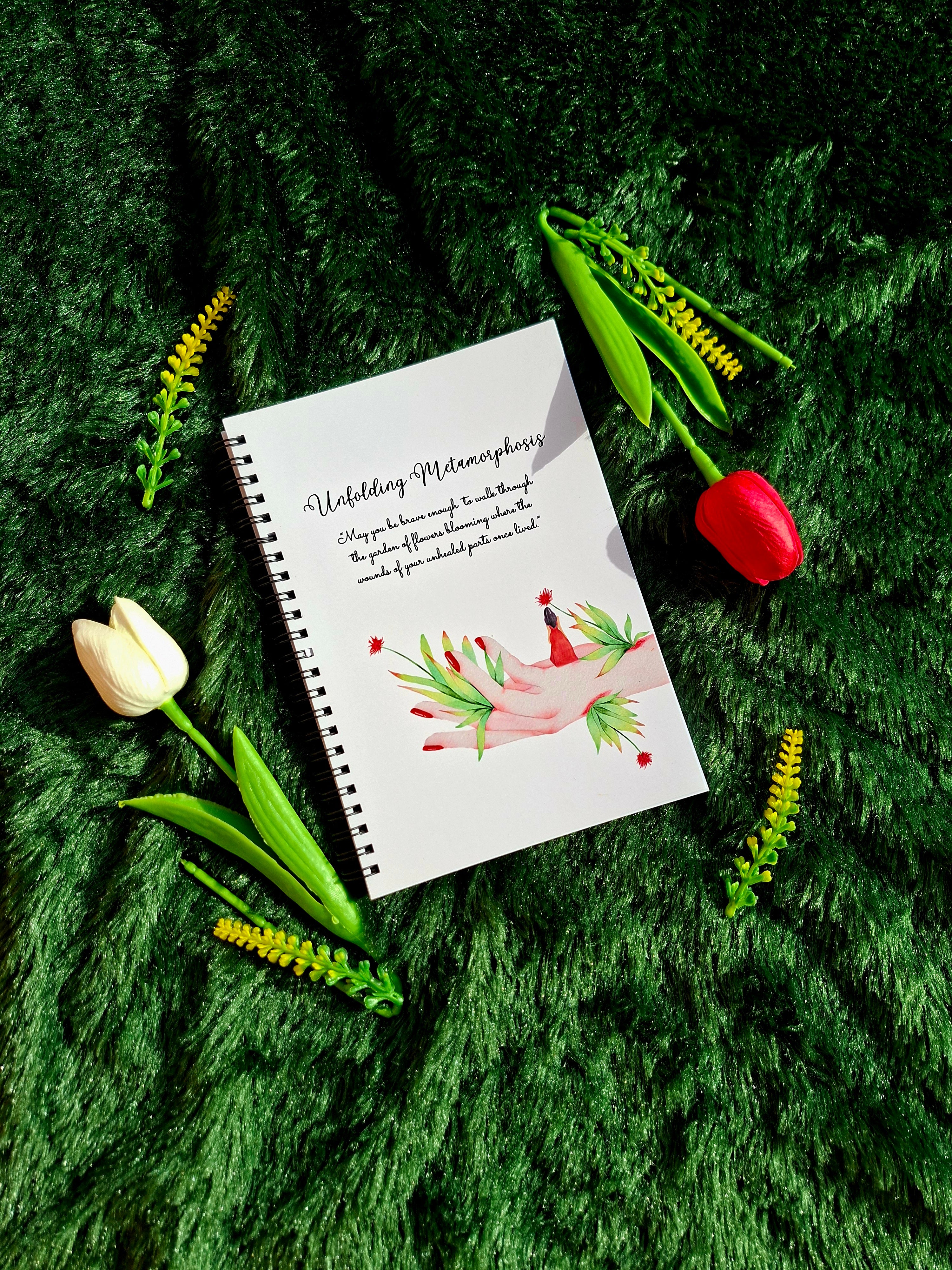 Unfolding Metamorphosis - Spiral Notebook + Affirmation & Meditation Cards Card