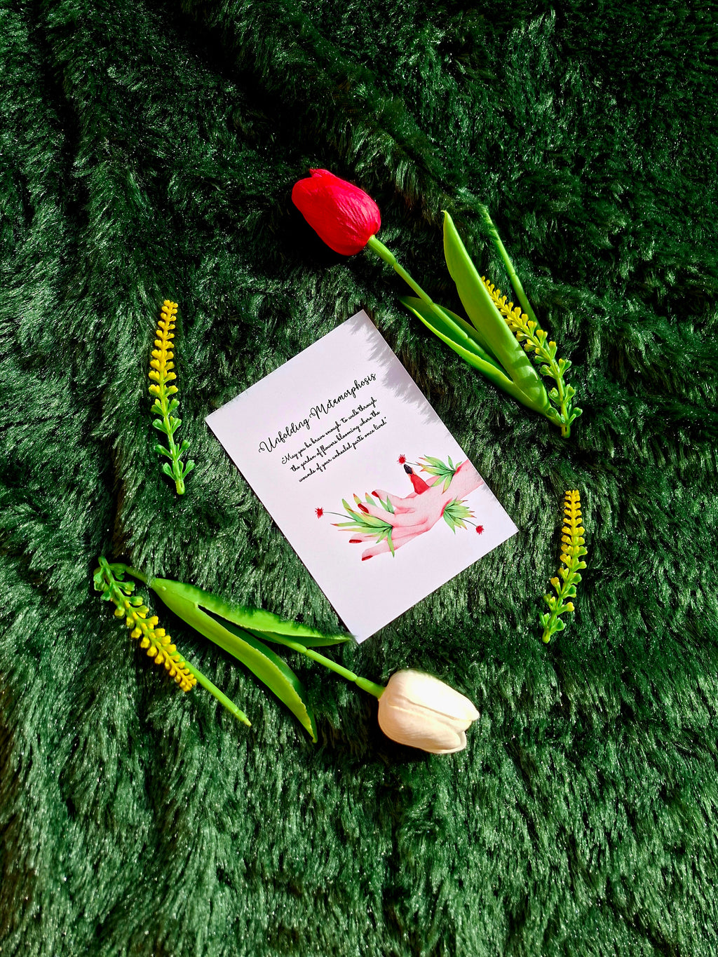Unfolding Metamorphosis - Spiral Notebook + Affirmation & Meditation Cards Card