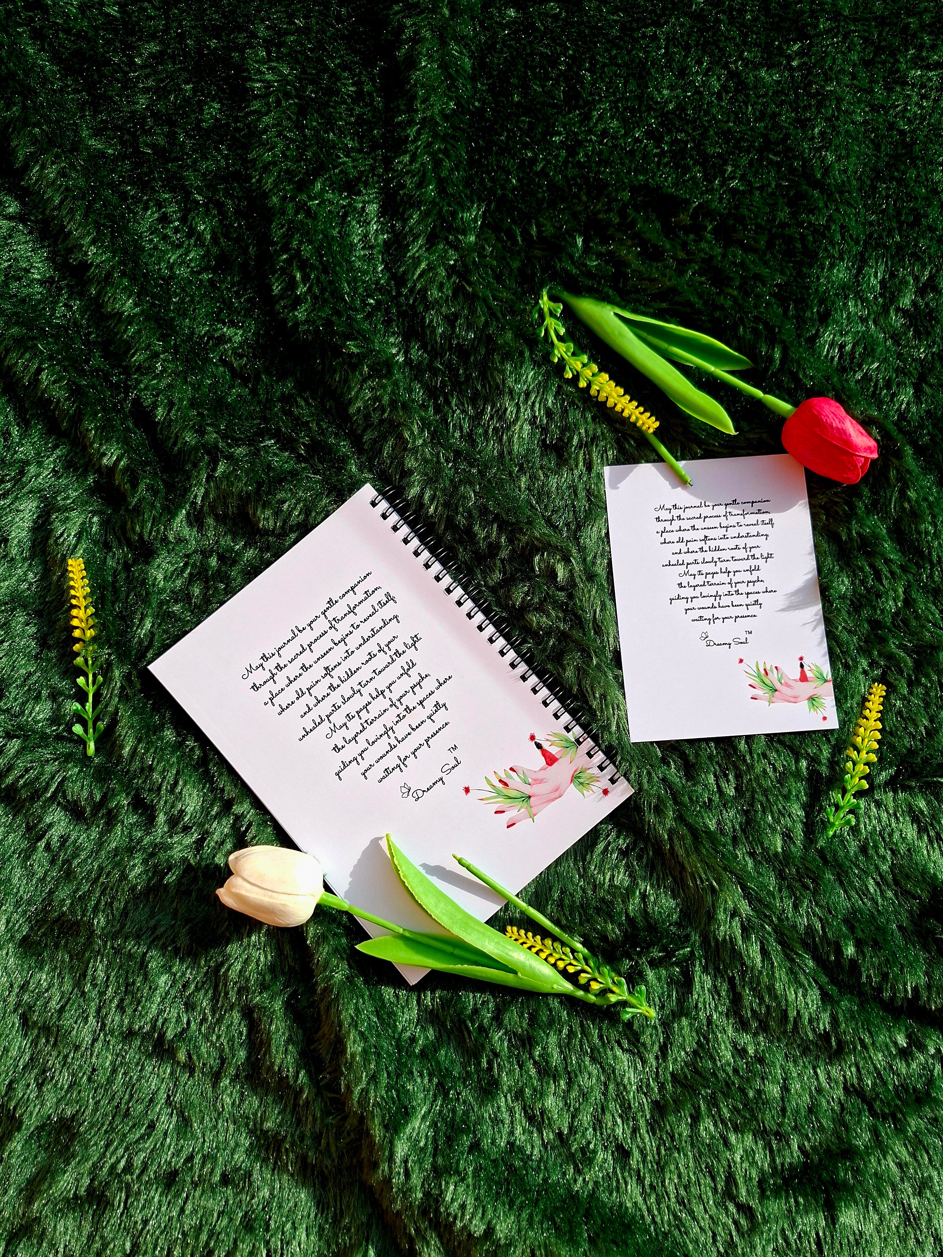 Unfolding Metamorphosis - Spiral Notebook + Affirmation & Meditation Cards Card