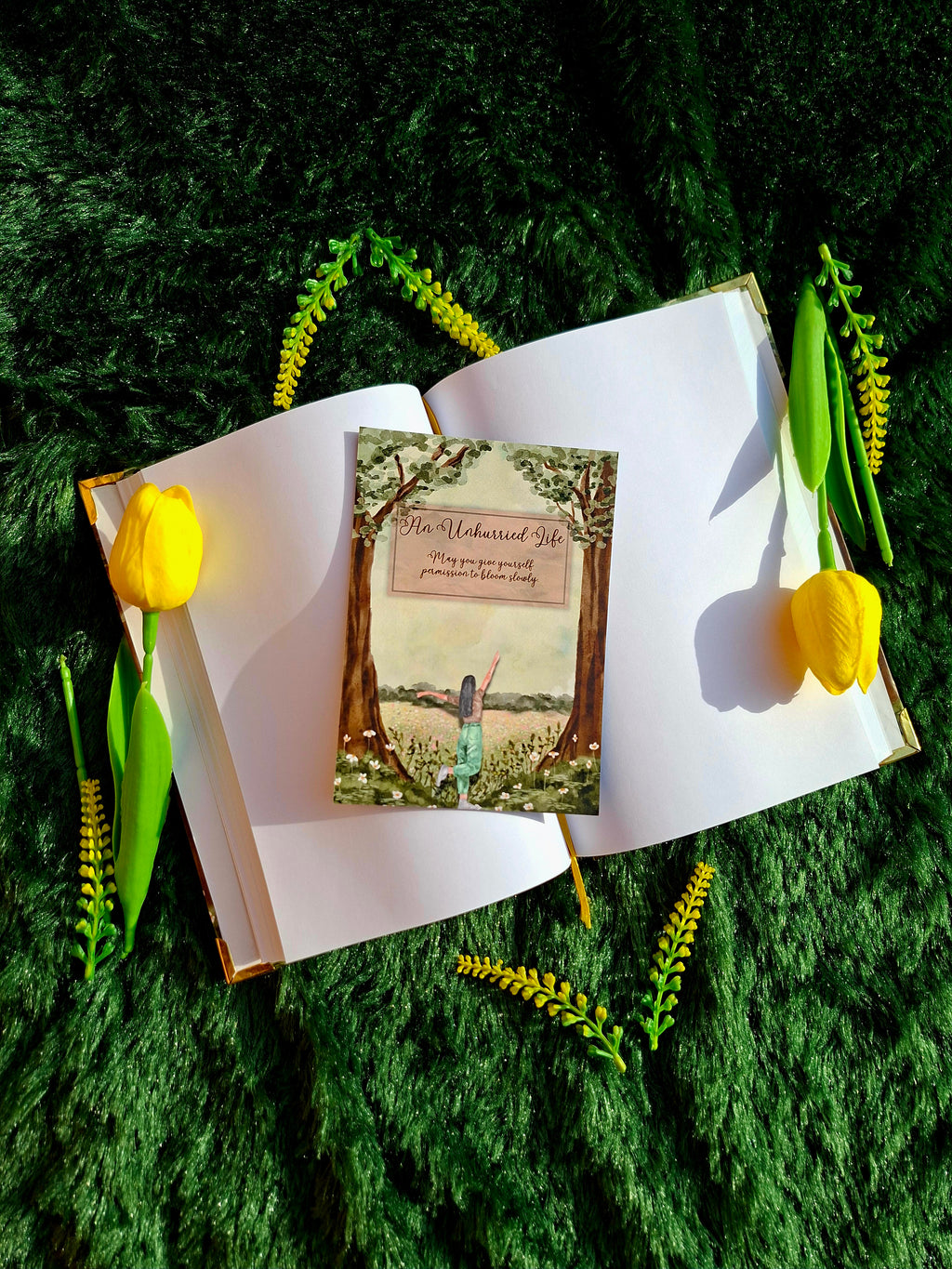 An Unhurried Life - Diary (A5 Size) + Affirmation & Meditation Cards