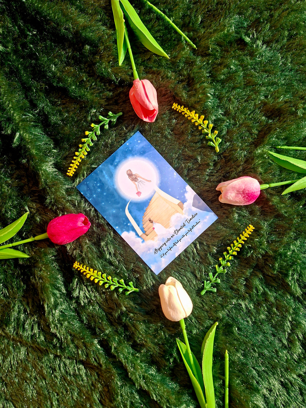 Stepping into an Elevated Timeline - Diary (A5 Size) + Affirmation & Meditation Cards