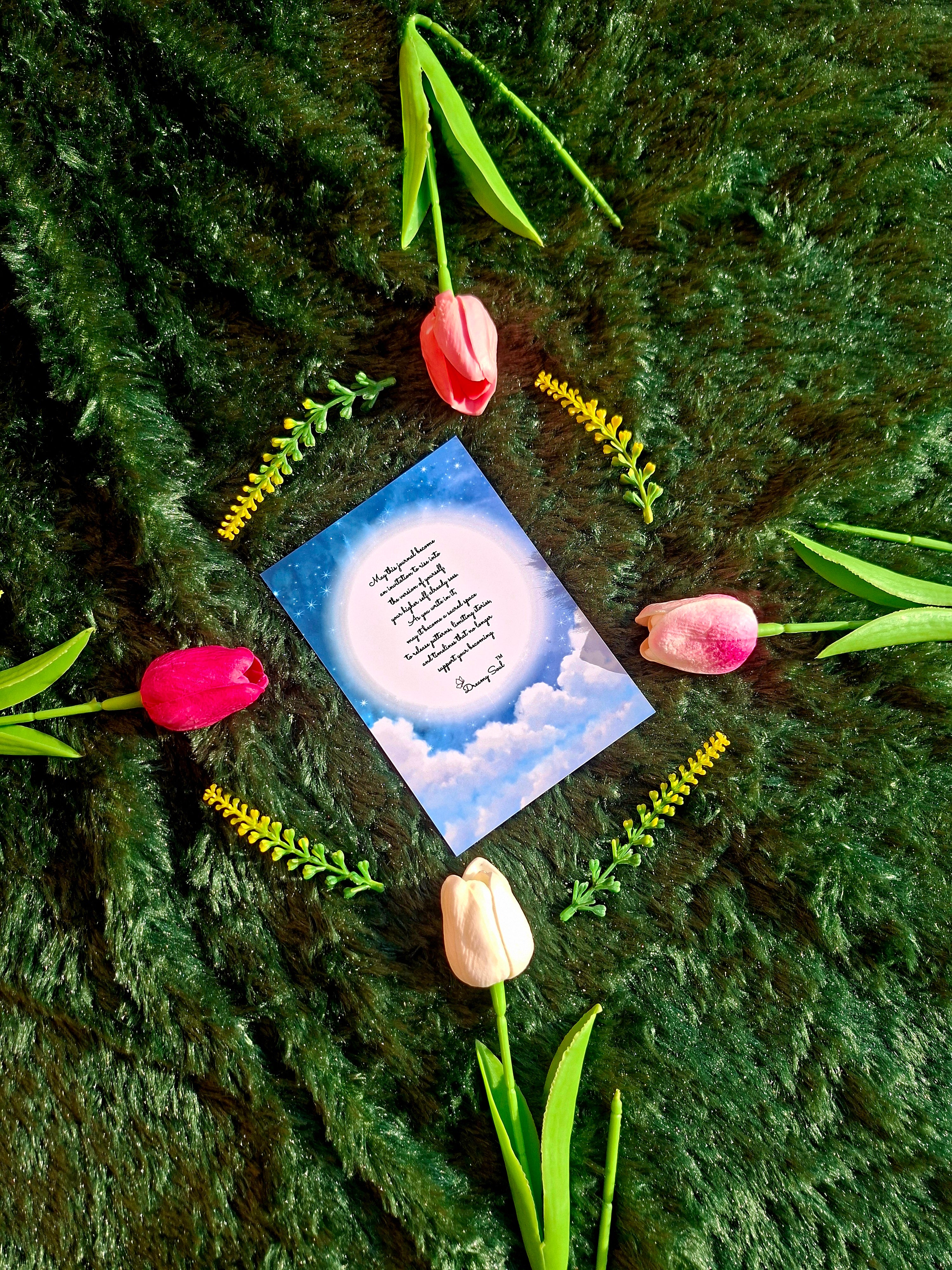 Stepping into an Elevated Timeline - Diary (A5 Size) + Affirmation & Meditation Cards