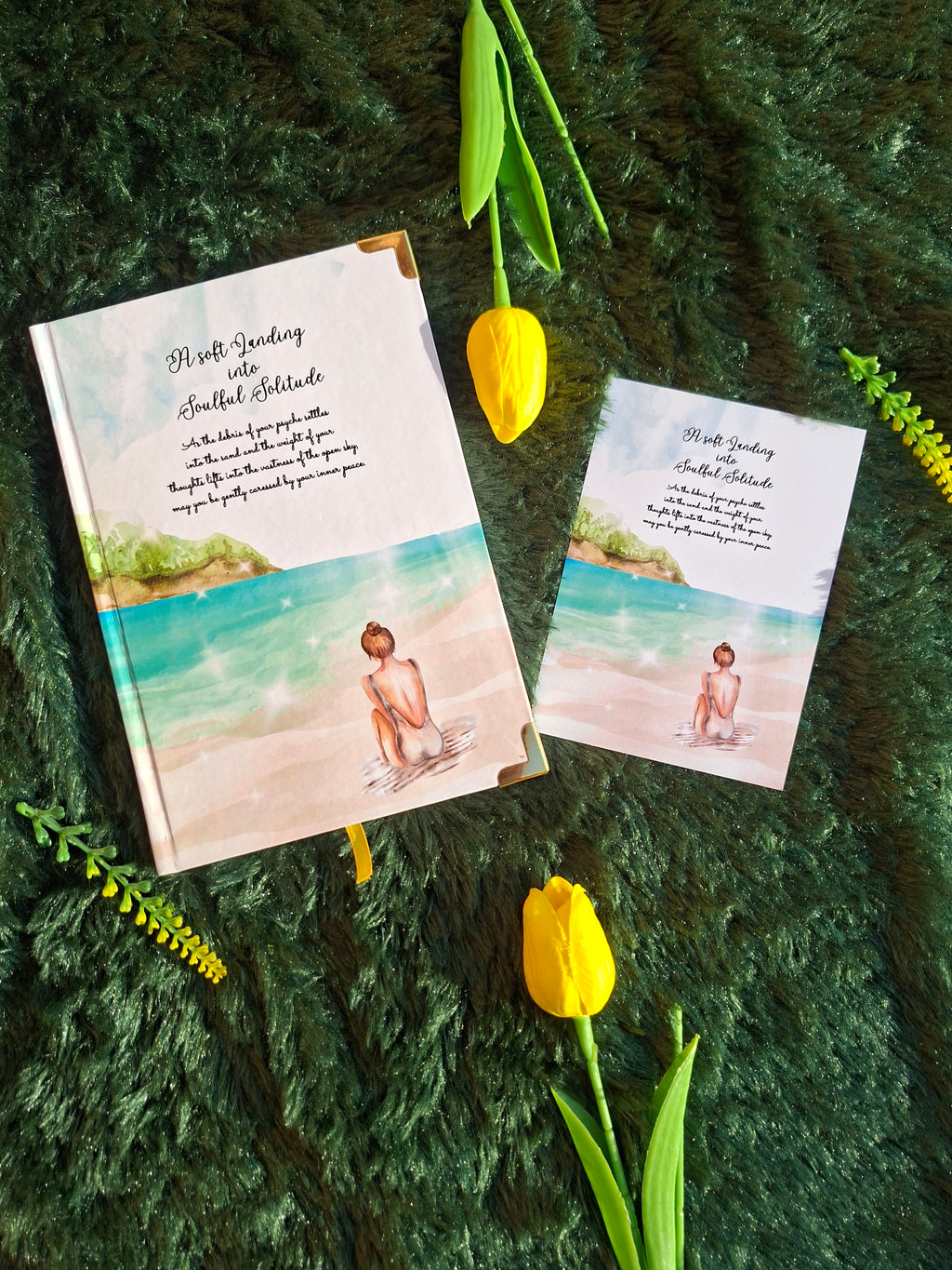 A soft Landing into Soulful Solitude - Executive Diary + Affirmation & Meditation Cards