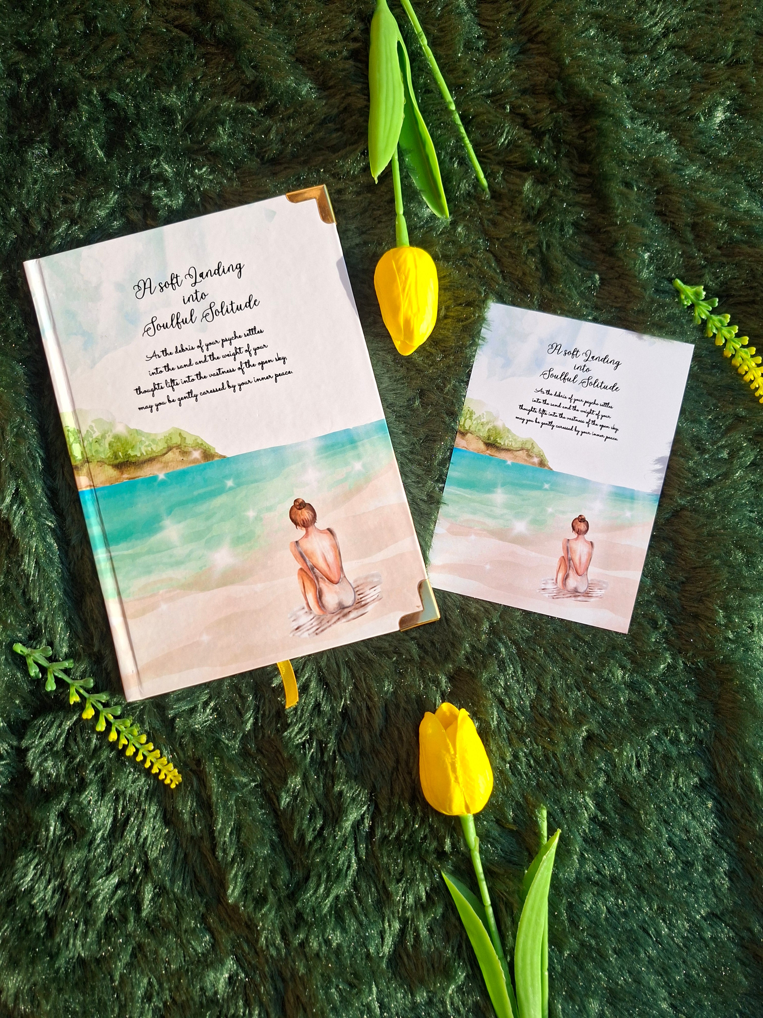 A soft Landing into Soulful Solitude - Executive Diary + Affirmation & Meditation Cards