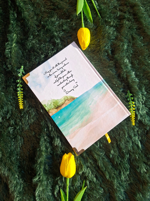 A soft Landing into Soulful Solitude - Diary (A5 Size) + Affirmation & Meditation Cards