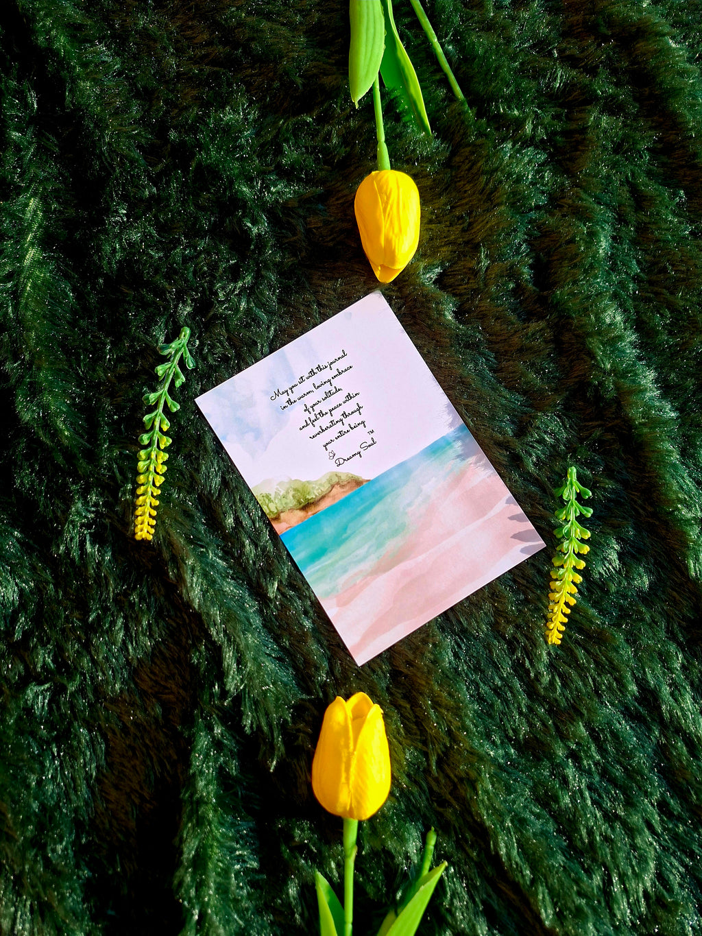 A soft Landing into Soulful Solitude - Diary (A5 Size) + Affirmation & Meditation Cards