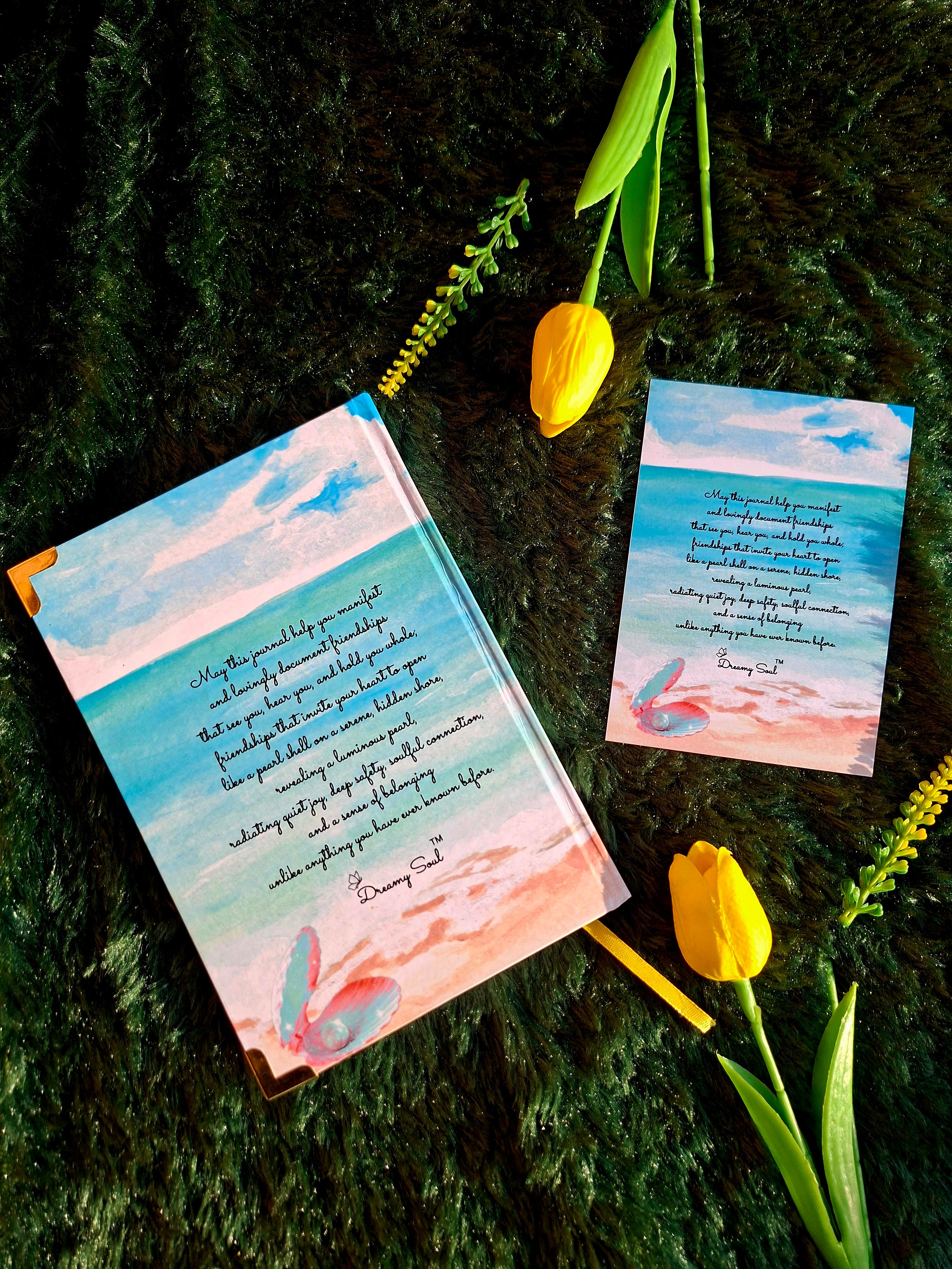 The Pearl of Soulful Friendships - Diary (A5 Size) + Affirmation & Meditation Cards