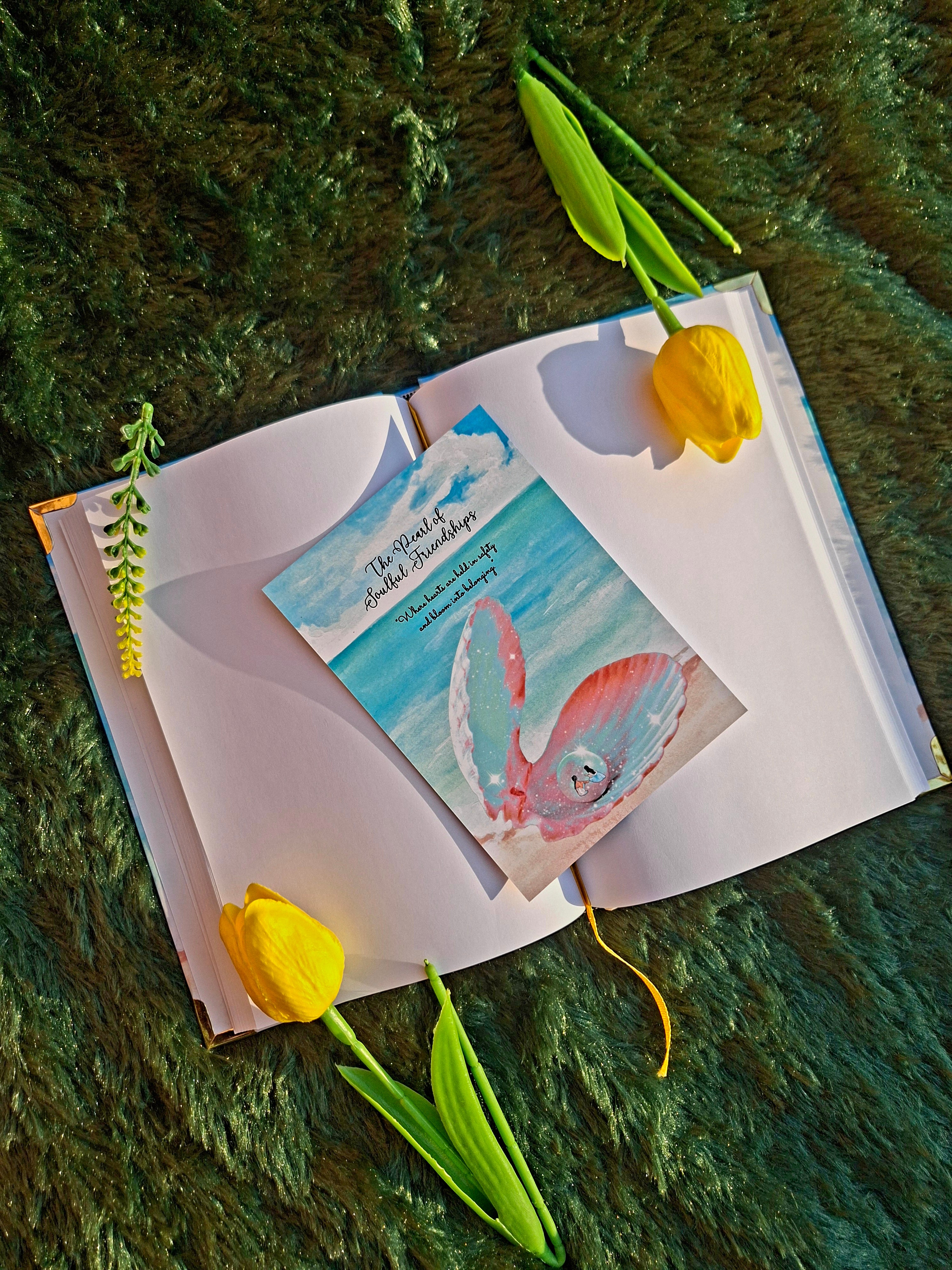 The Pearl of Soulful Friendships - Diary (A5 Size) + Affirmation & Meditation Cards