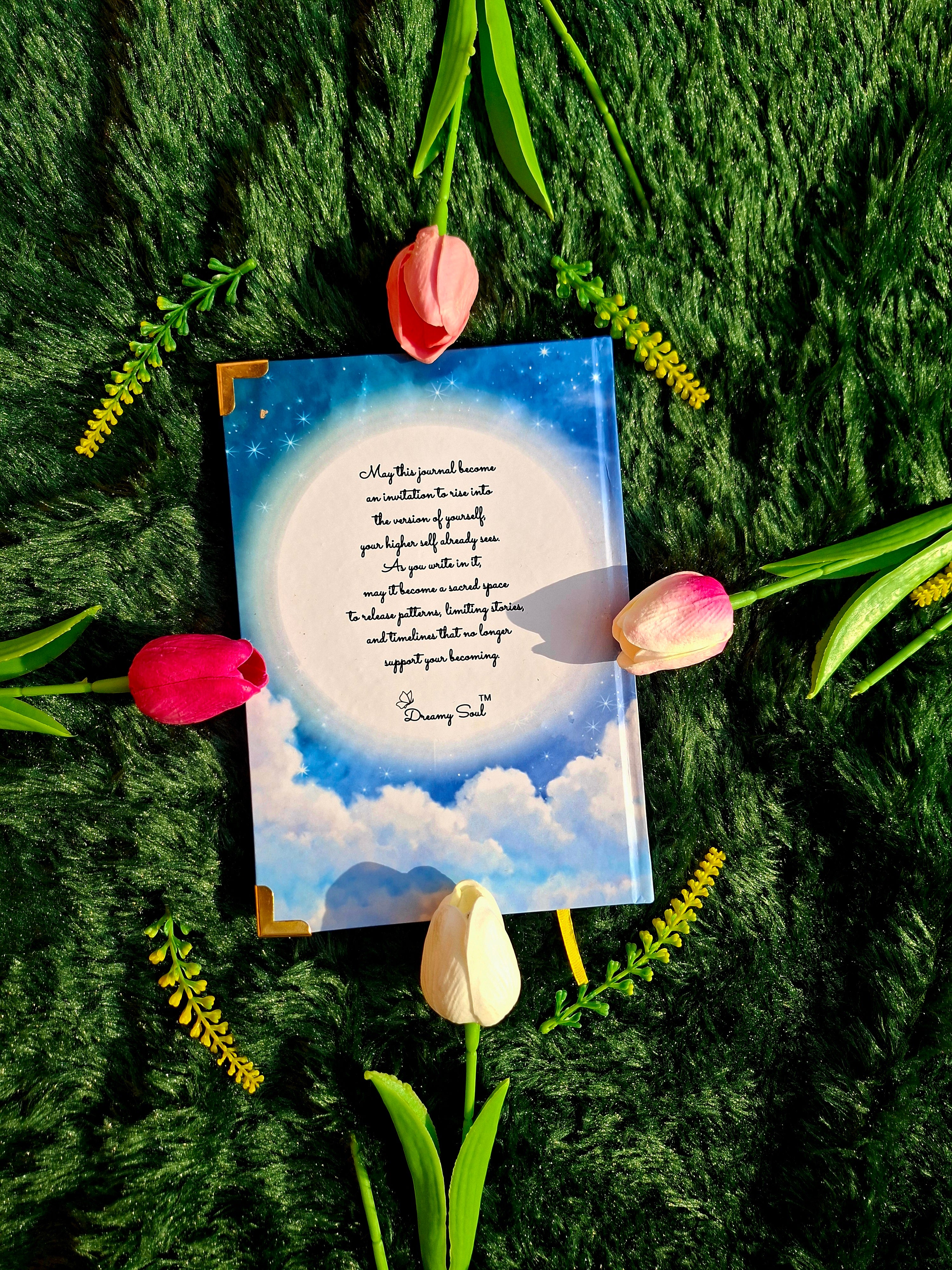 Stepping into an Elevated Timeline - Diary (A5 Size) + Affirmation & Meditation Cards