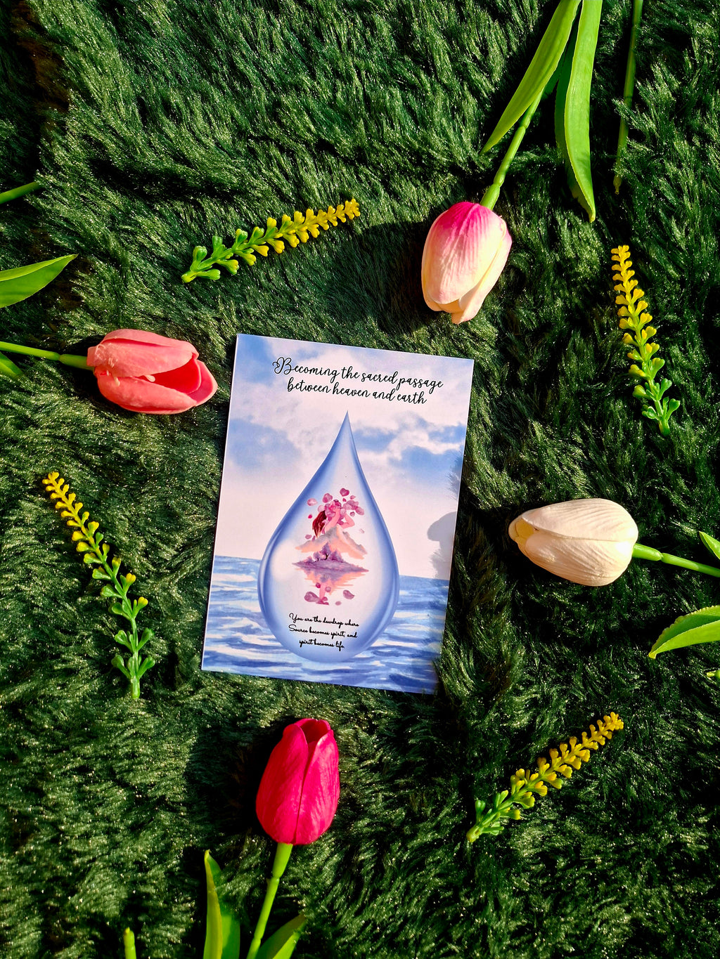 Sacred passage between heaven and earth - Diary (A5 Size) + Affirmation & Meditation Cards