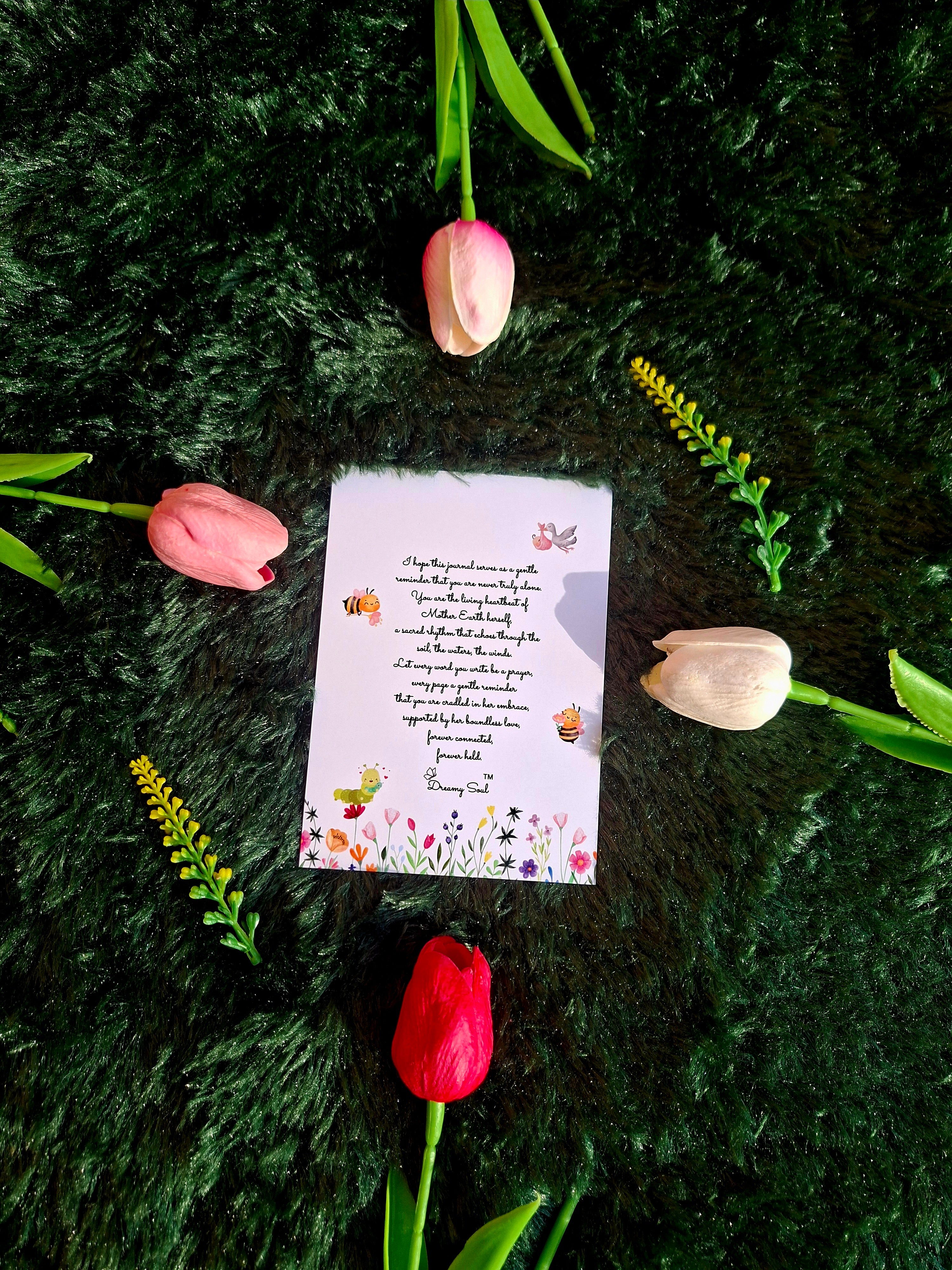 Nurtured by Nature- Diary (A5 Size) + Affirmation & Meditation Cards
