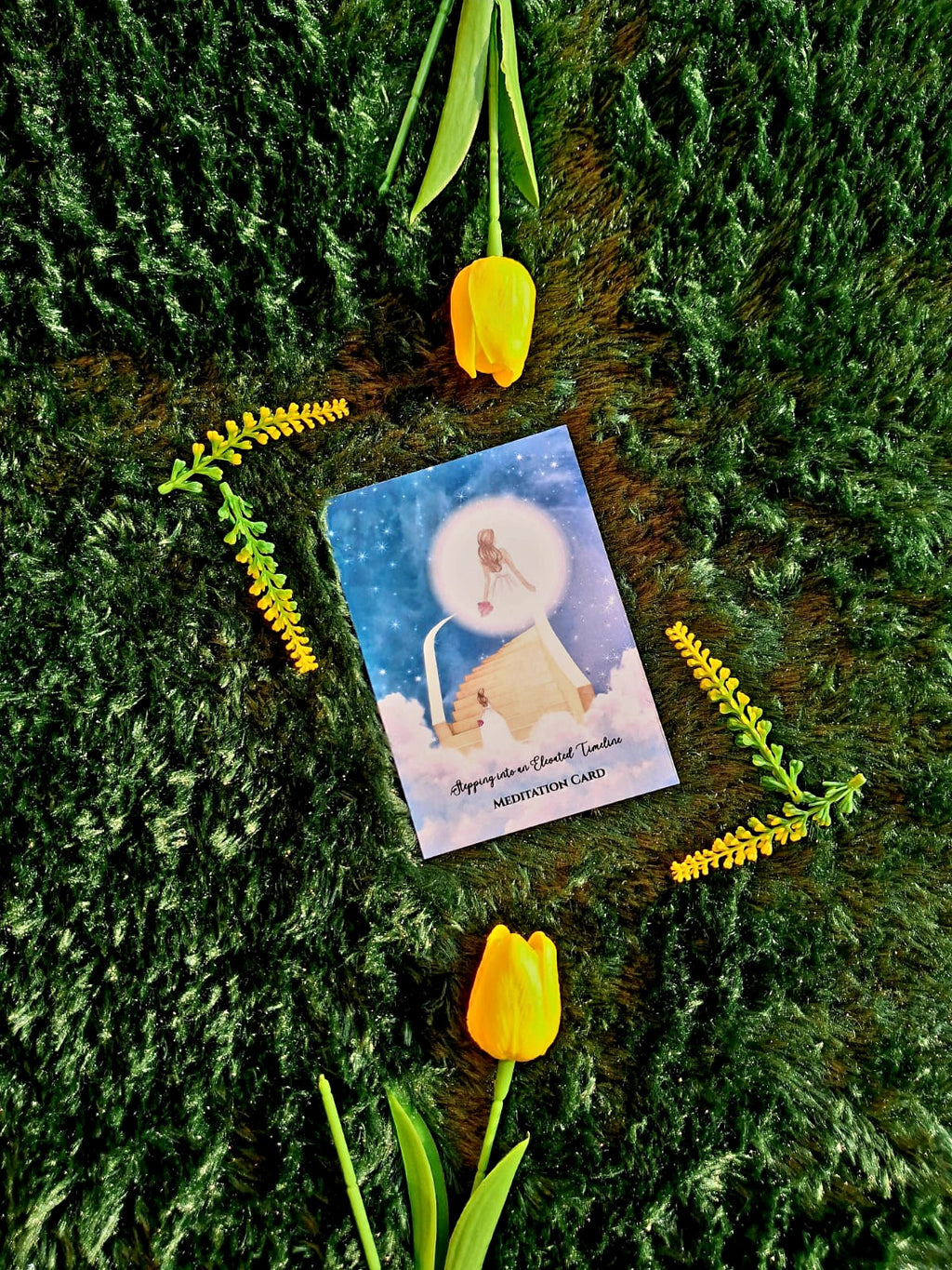 Stepping into an Elevated Timeline - Spiral Notebook + Affirmation & Meditation Cards