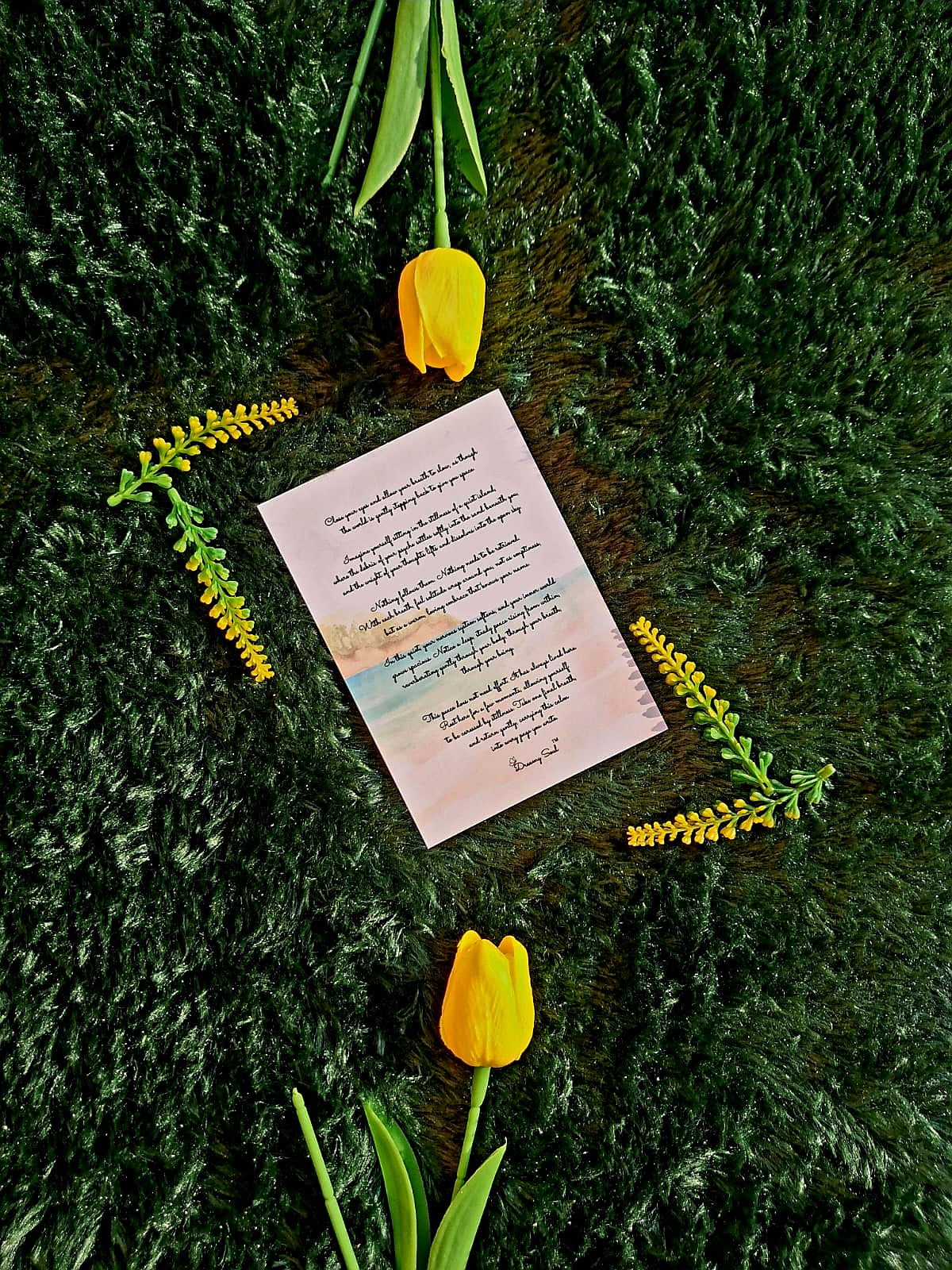 A soft Landing into Soulful Solitude - Spiral Notebook + Affirmation & Meditation Cards