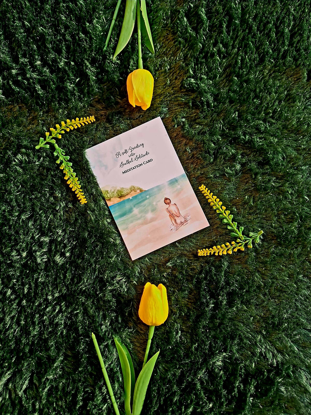 A soft Landing into Soulful Solitude - Spiral Notebook + Affirmation & Meditation Cards