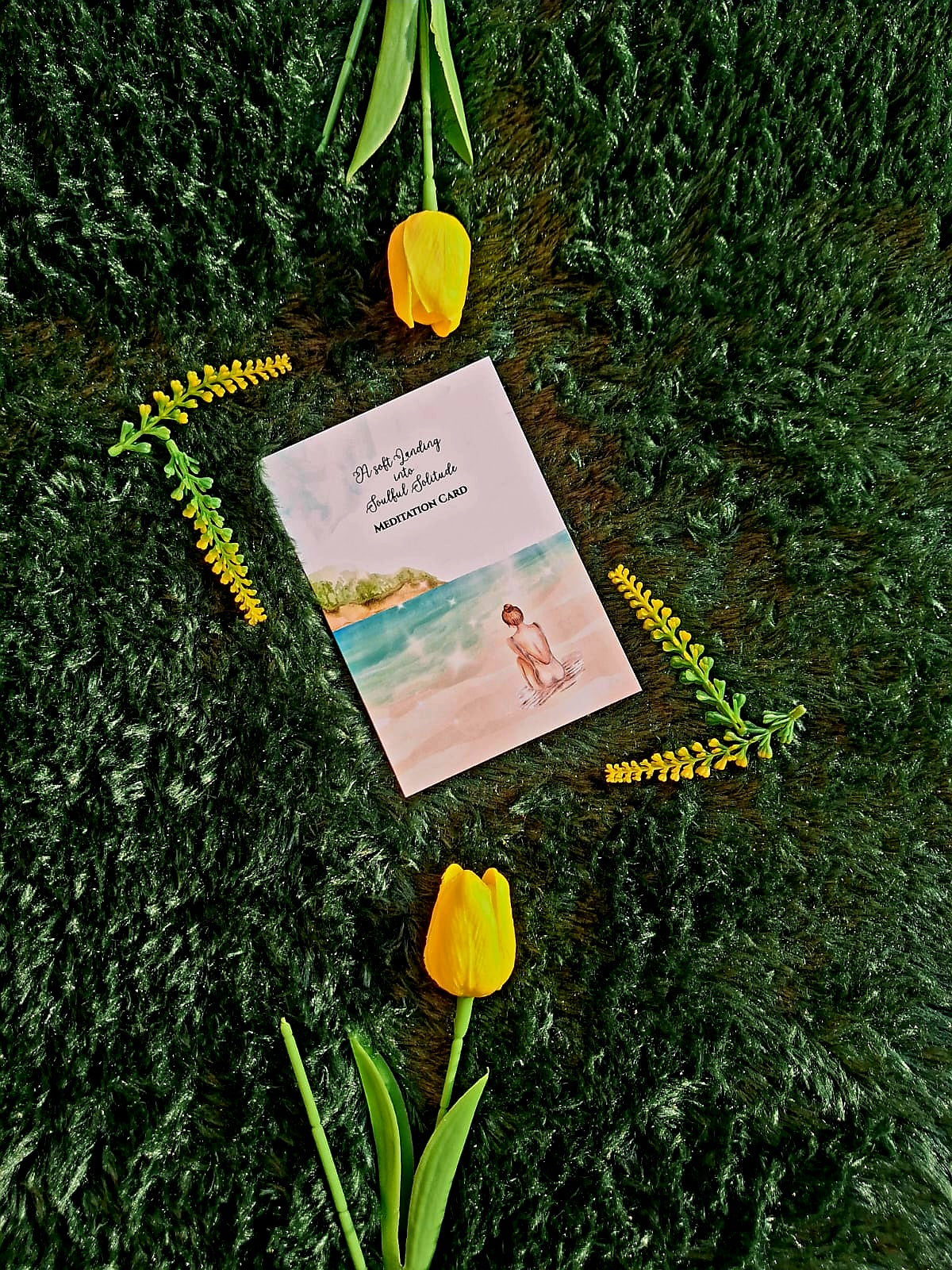 A soft Landing into Soulful Solitude - Spiral Notebook + Affirmation & Meditation Cards